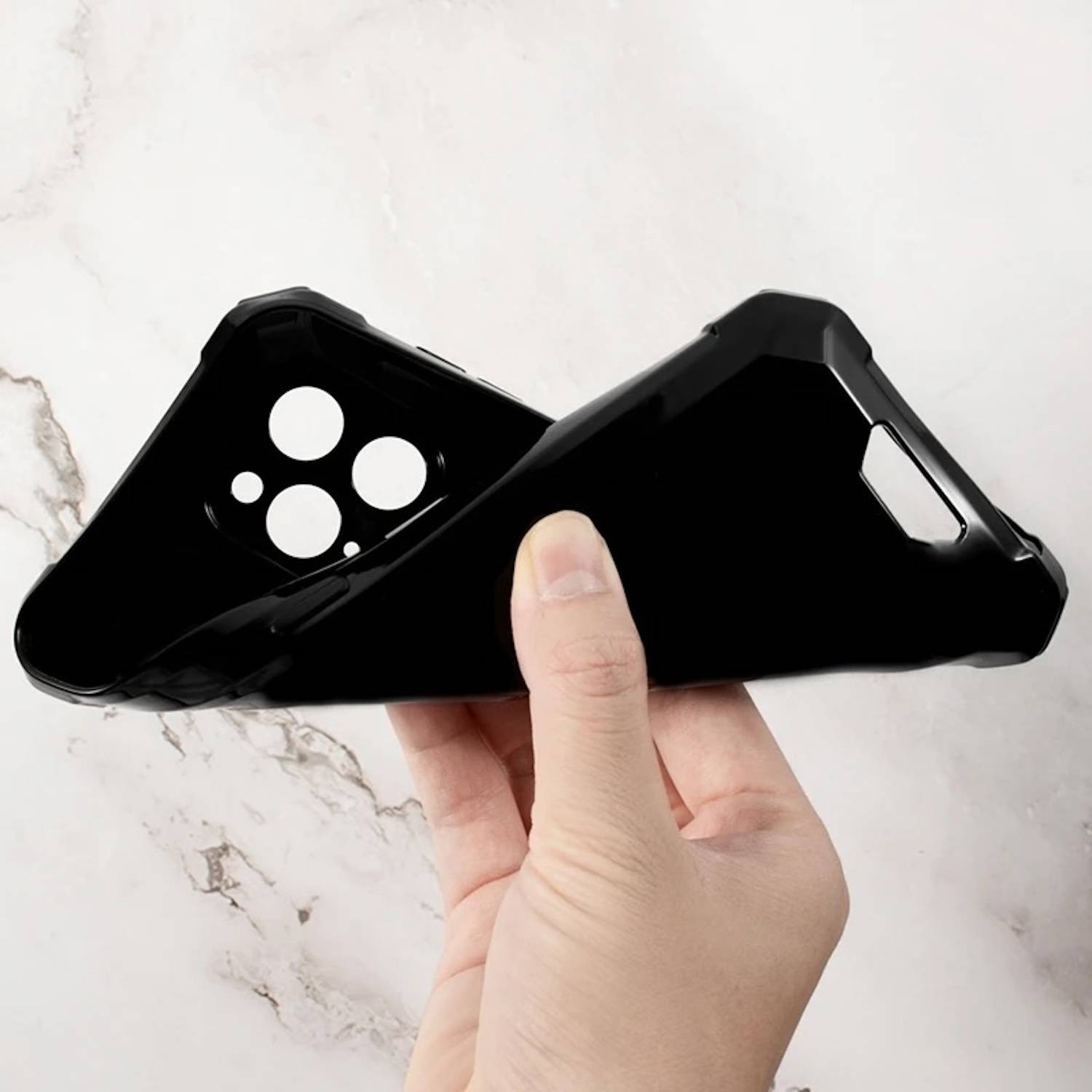 Für Blackview BV5300 Silikon Schutz Schwarz Handyhülle Cover Case TPU dünn