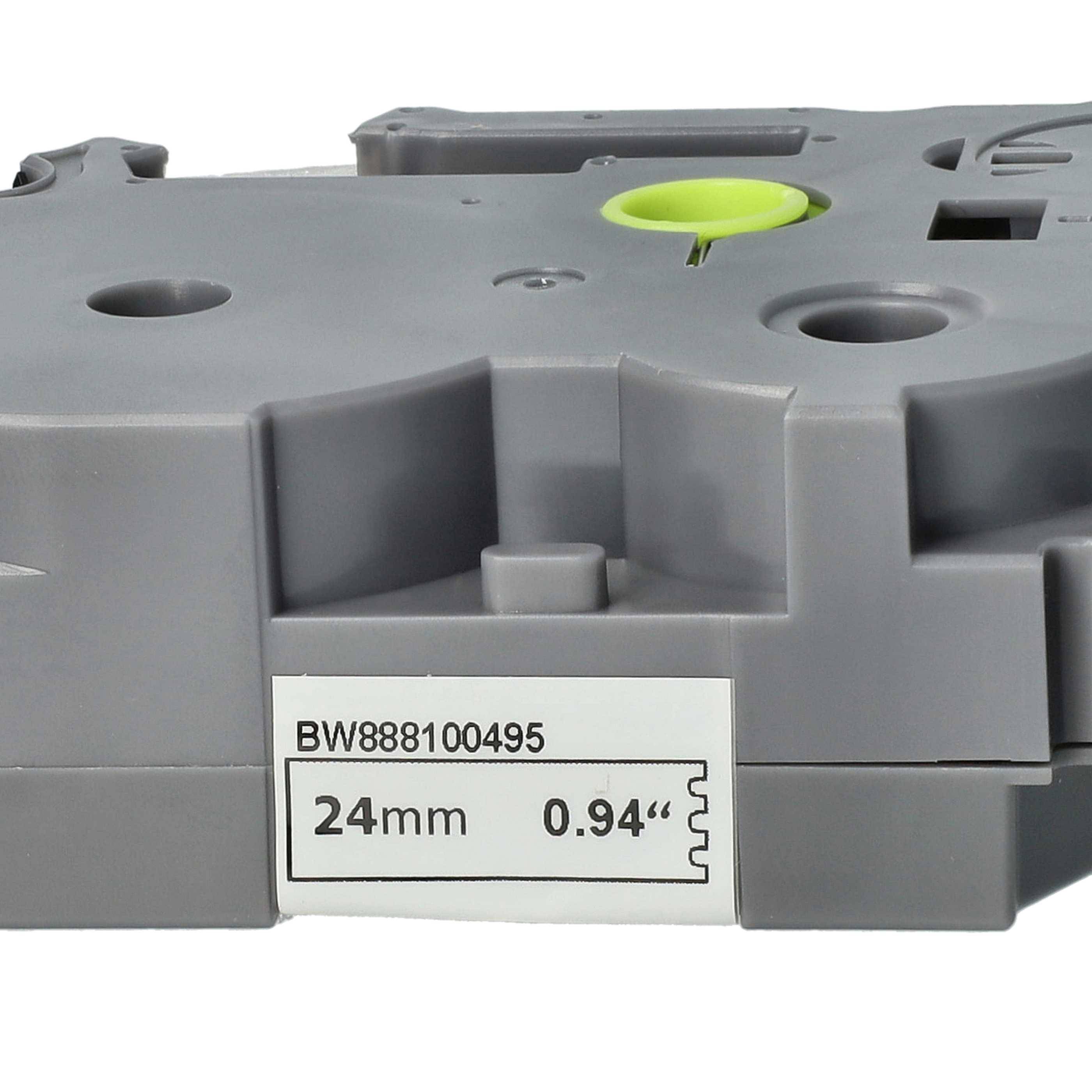 vhbw Druckkopf Reinigungskassette kompatibel mit Brother PT 1650, 1400, 1500pc, 1600, 2200, 2210 Beschriftungsgerät - 2,5mx 24mm