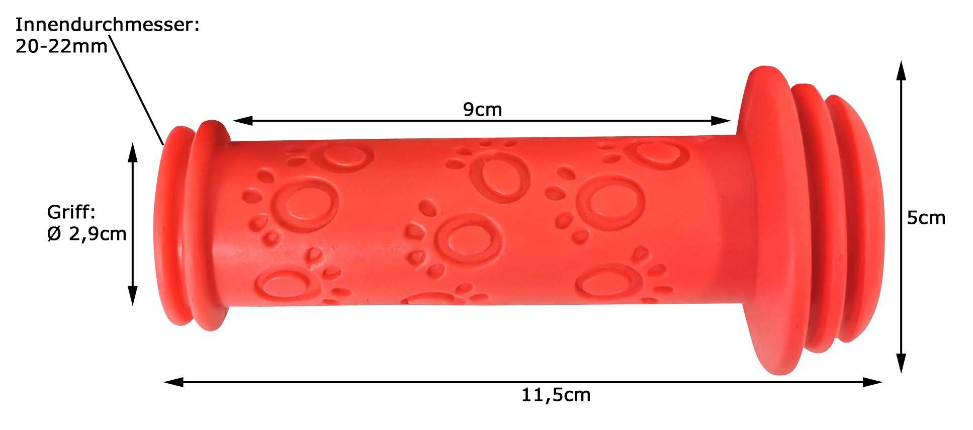 Fahrradgriffe 115mm Kinder Sicherheitsgriff Griffe Lenkergriffe Red Loon Lenker Fahrrad