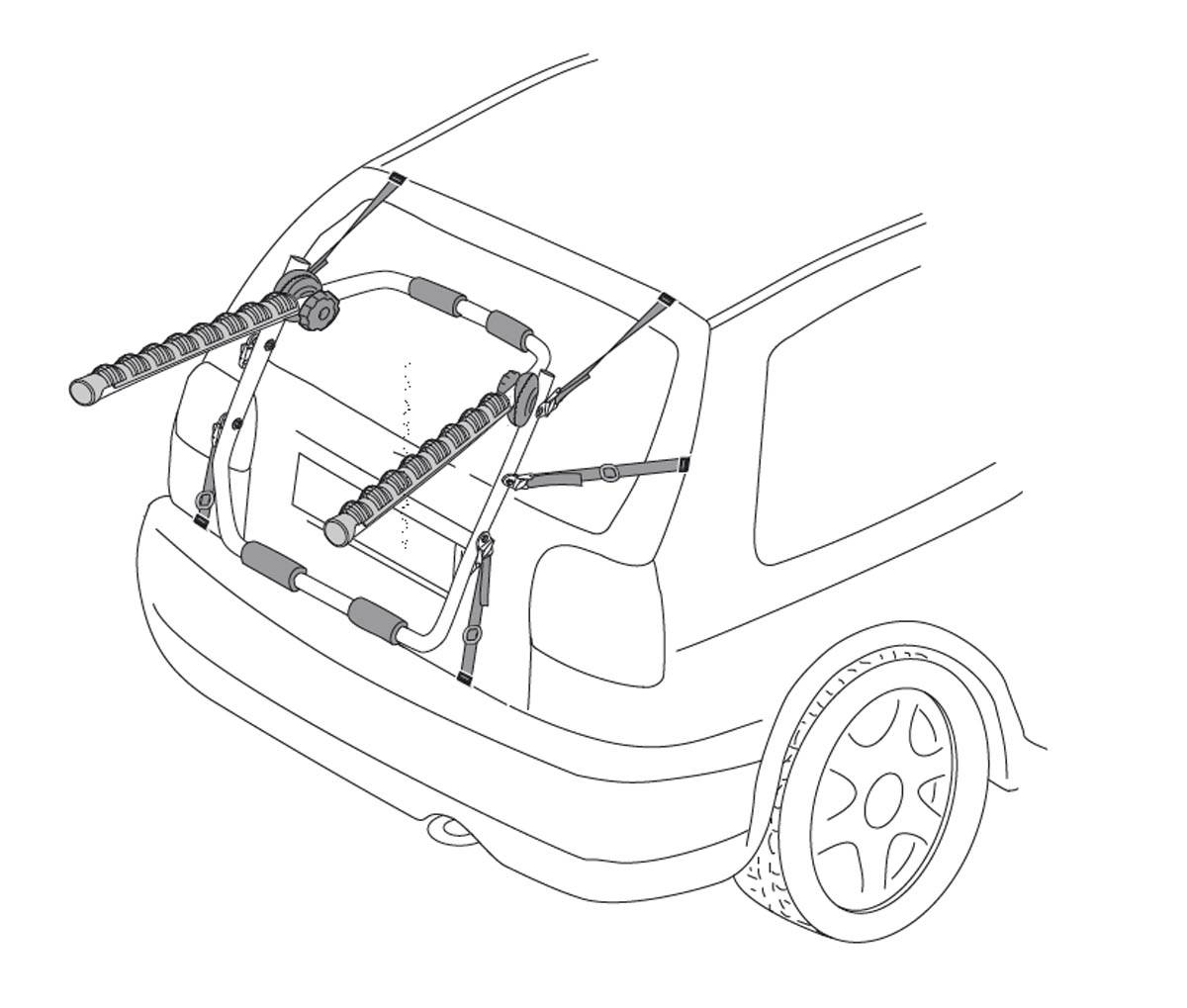 VDP Biki Fahrradträger kompatibel mit für VW Passat Variant B8 Kombi ab 2014 Heckträger 3 Fahrräder