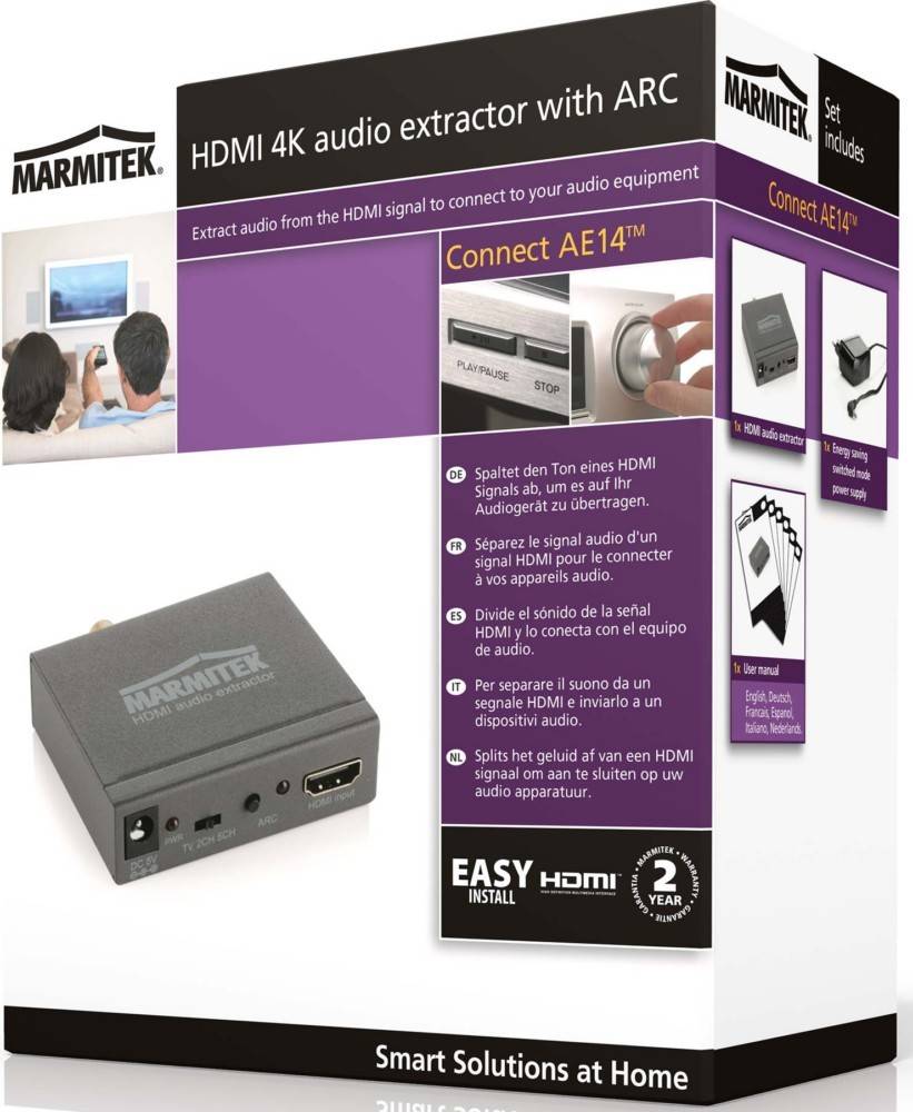 MARMITEK HDMI 4K Audio-Extraktor MARMITEK ConnectAE14