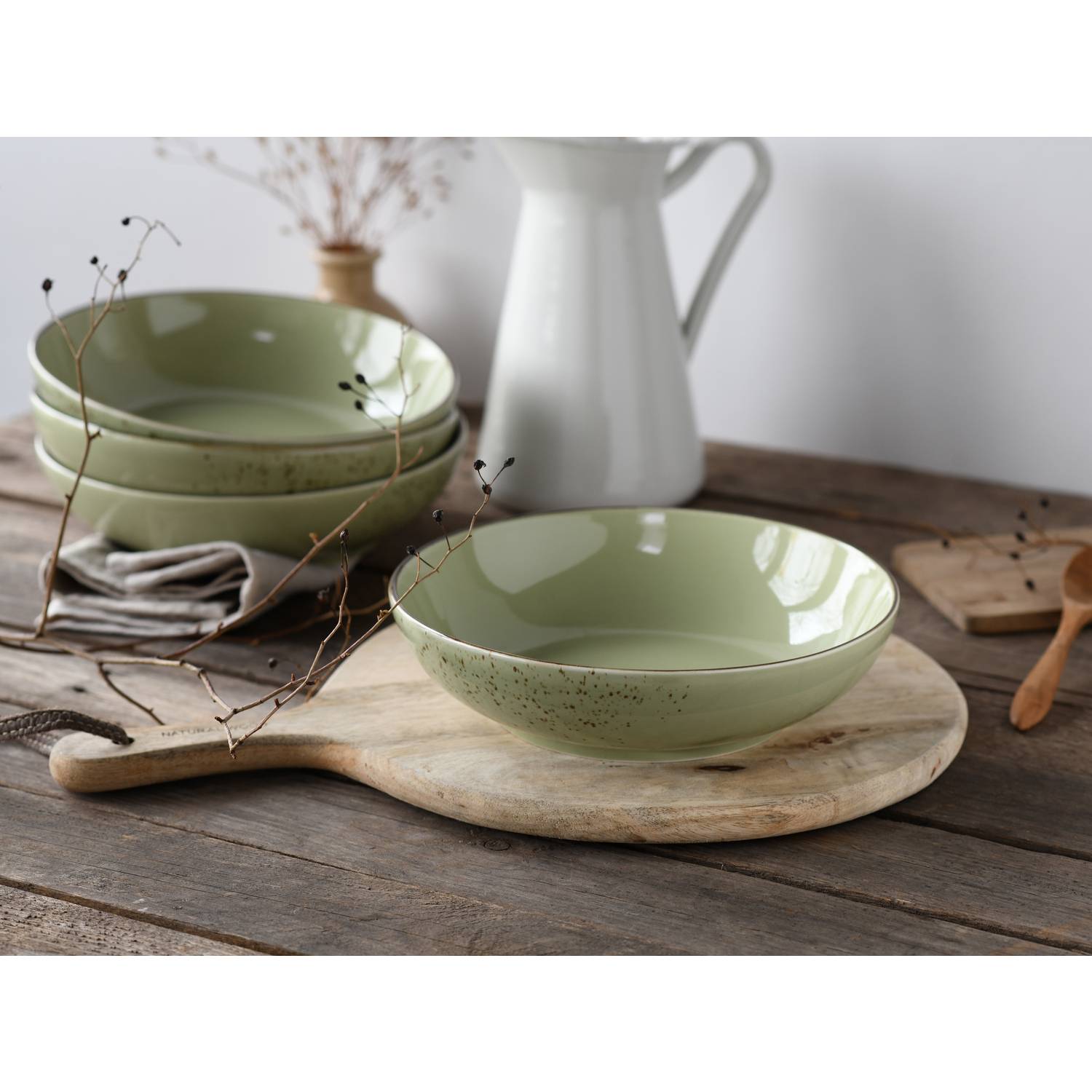 CreaTable 21681 Nature Collection Poke Bowl Schüssel, grün, 4-teilig (1 Set)