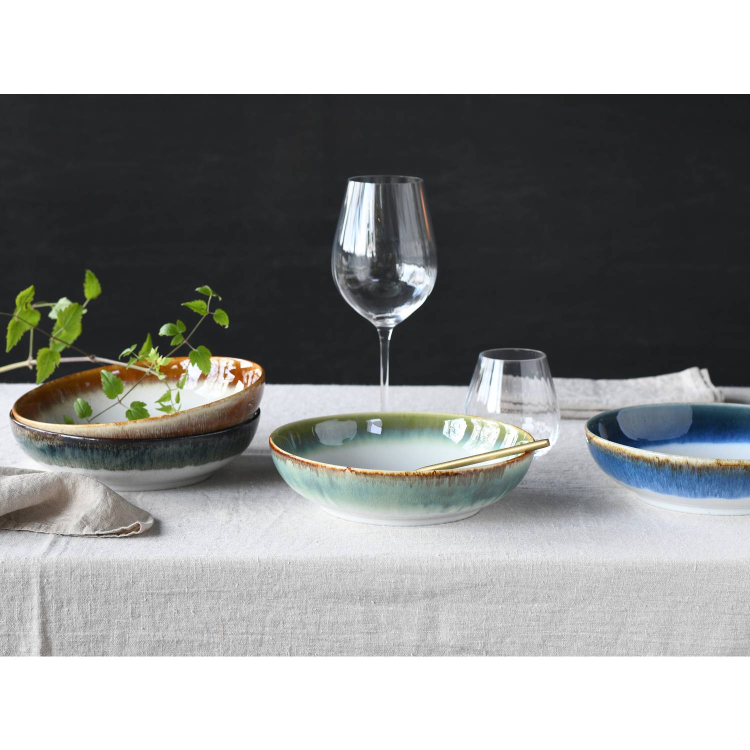 CreaTable 17547 Cascade Poke Bowl Set, mehrfarbig, 4-teilig (1 Set)