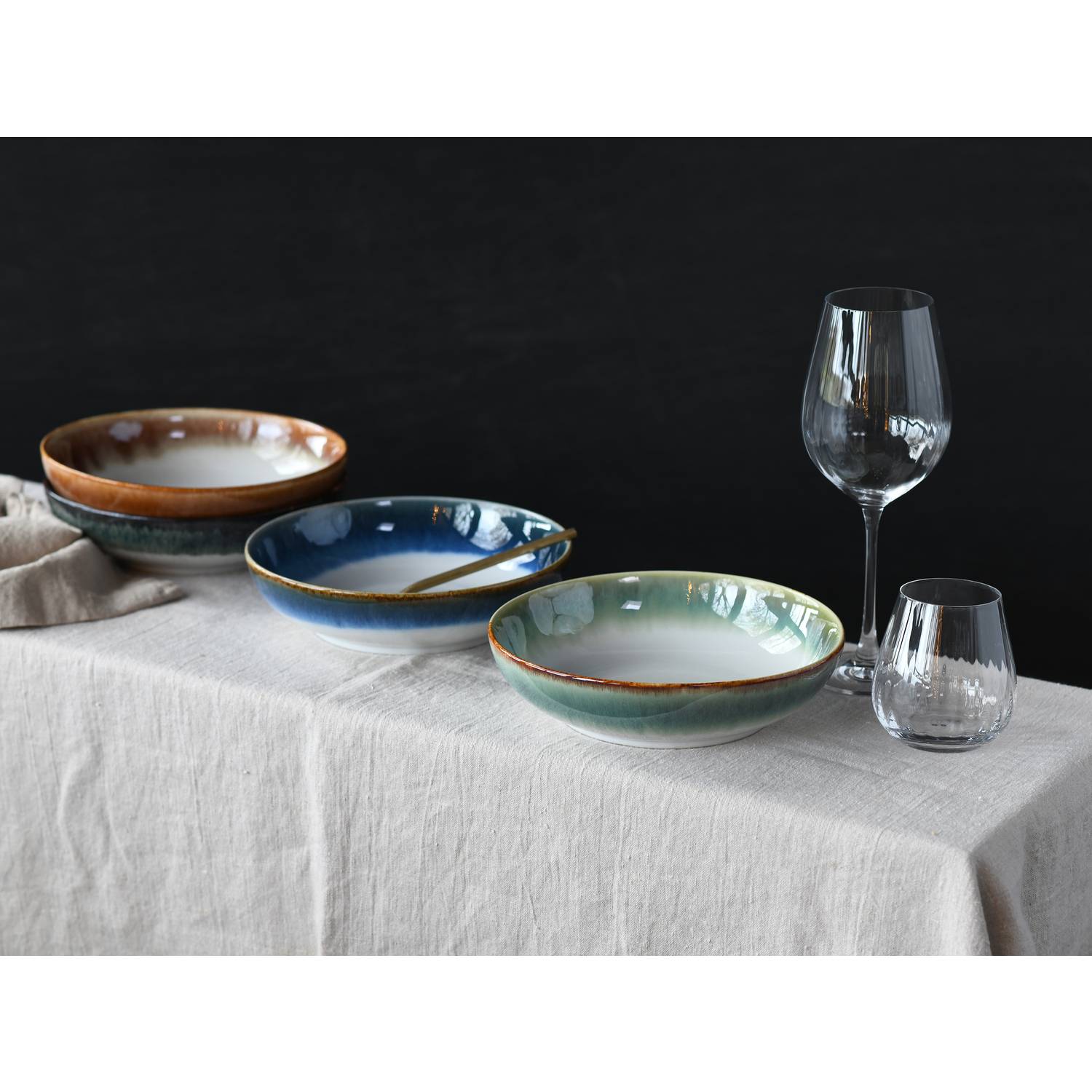 CreaTable 17547 Cascade Poke Bowl Set, mehrfarbig, 4-teilig (1 Set)