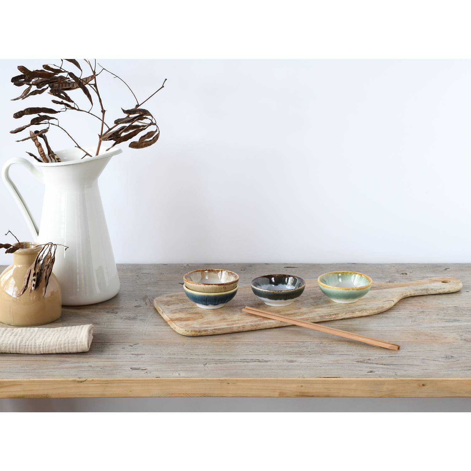 CreaTable 21724 Cascade Sojaschale Steinzeug, mehrfarbig, 4-teilig (1 Set)