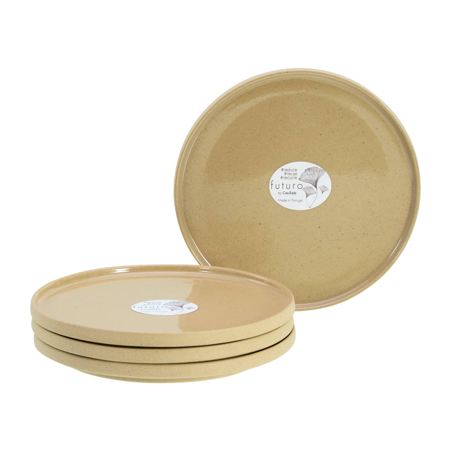 CreaTable 21654 Futuro Dessertteller Ø 20 cm, sand, 4-teilig (1 Set)