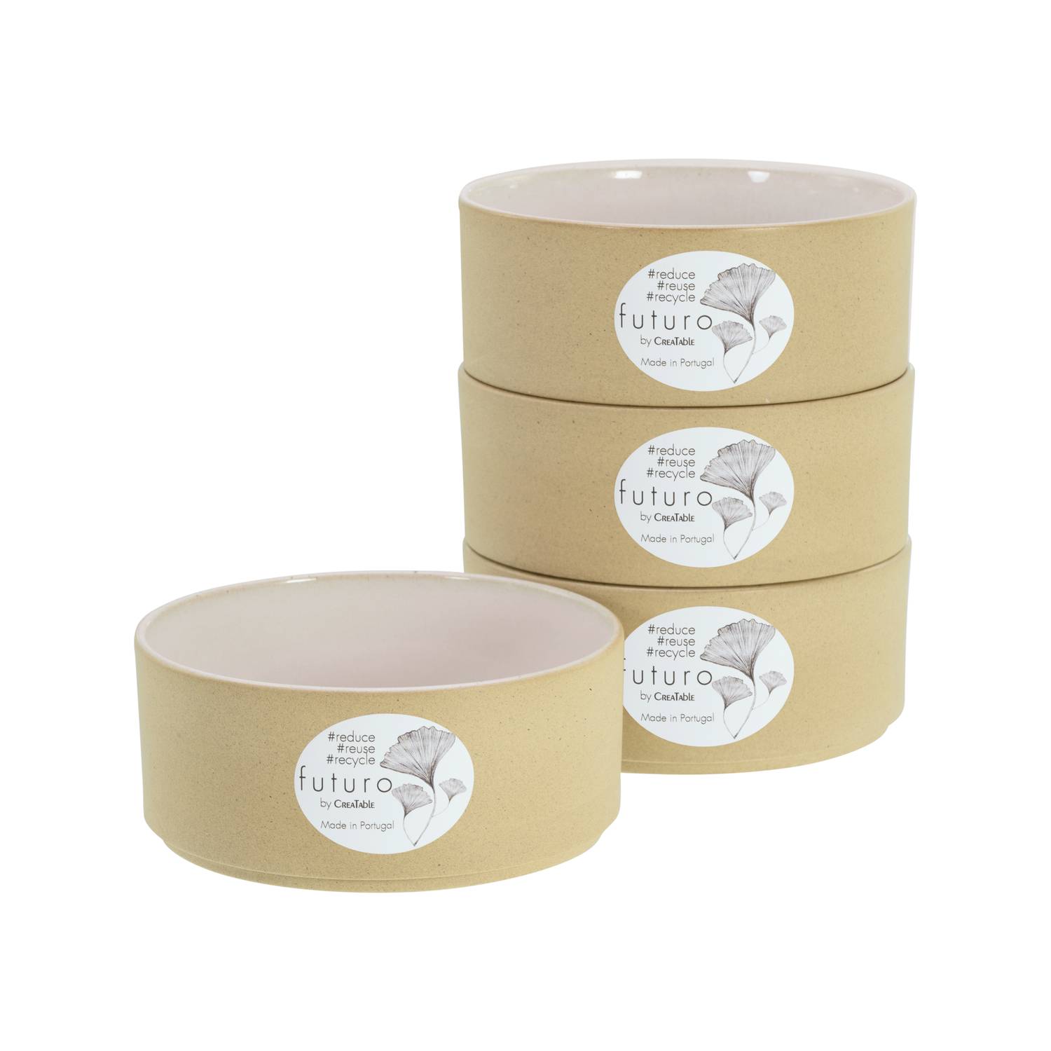 CreaTable 21659 Futuro Schalen Set, sand, 4-teilig (1 Set)