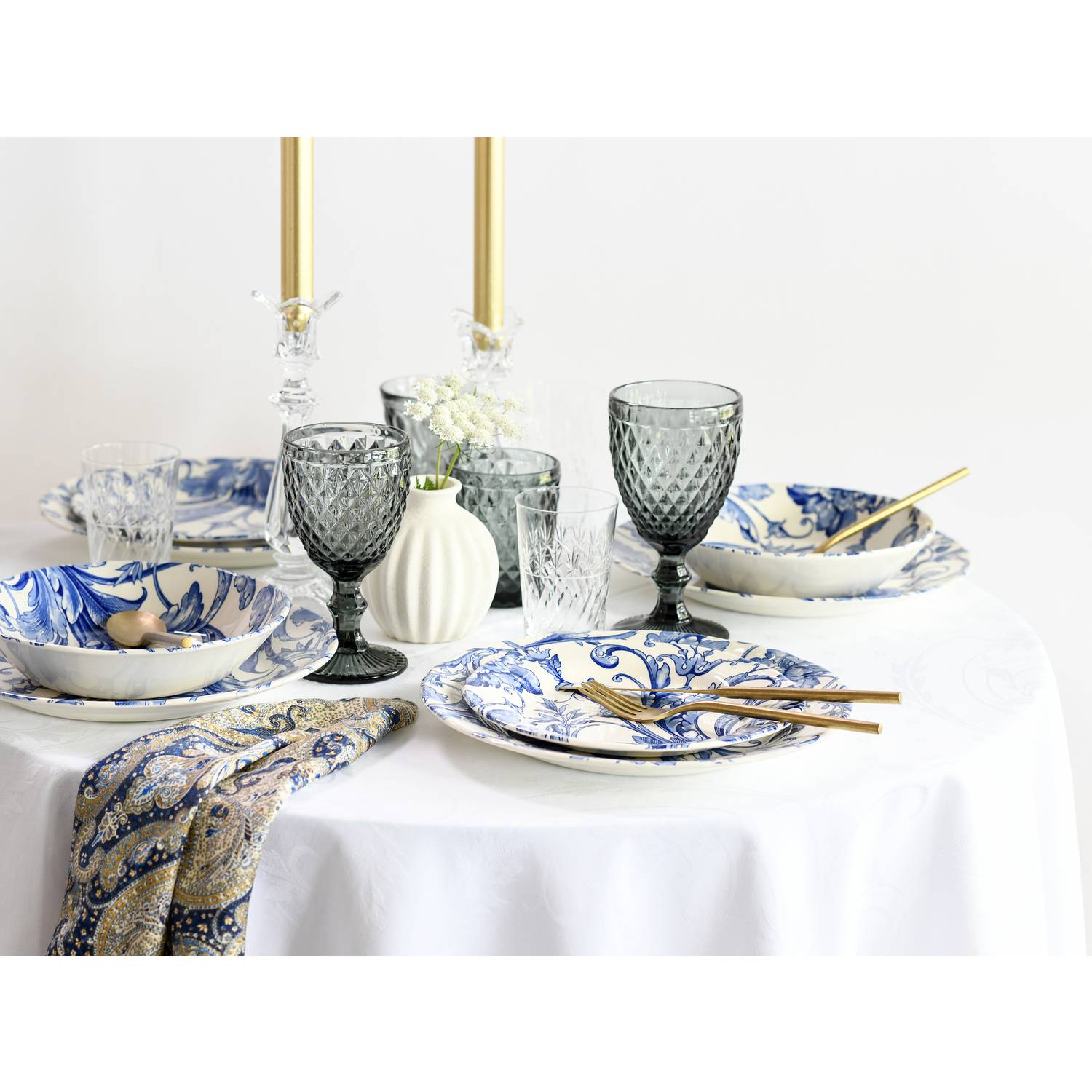 CreaTable 17384 Tafelservice Venecia für 6 Personen, Steingut, mehrfarbig (1 Set, 18-teilig)