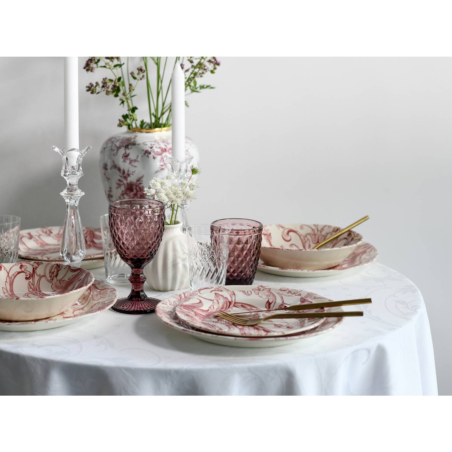 CreaTable 17383 Tafelservice Venecia für 6 Personen, Steingut, mehrfarbig (1 Set, 18-teilig)