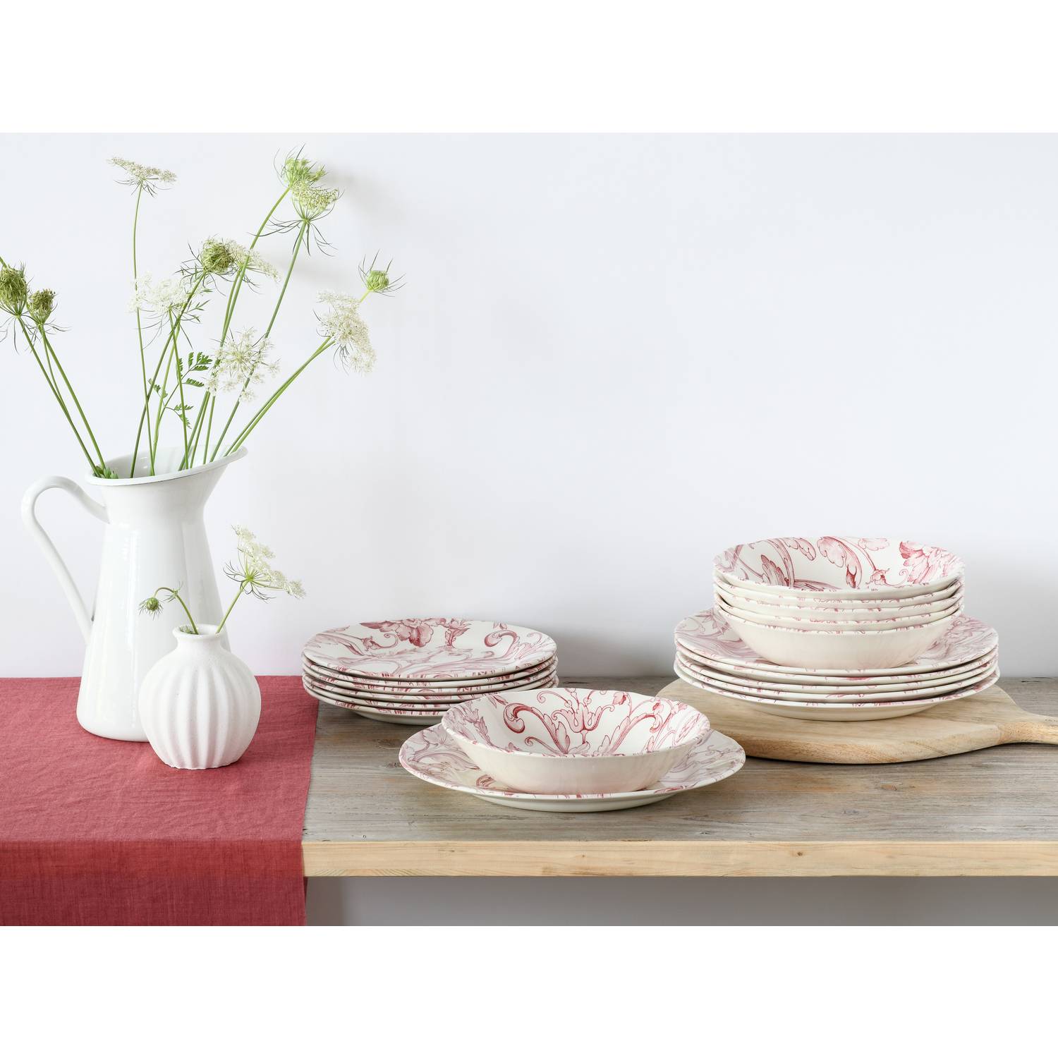 CreaTable 17383 Tafelservice Venecia für 6 Personen, Steingut, mehrfarbig (1 Set, 18-teilig)