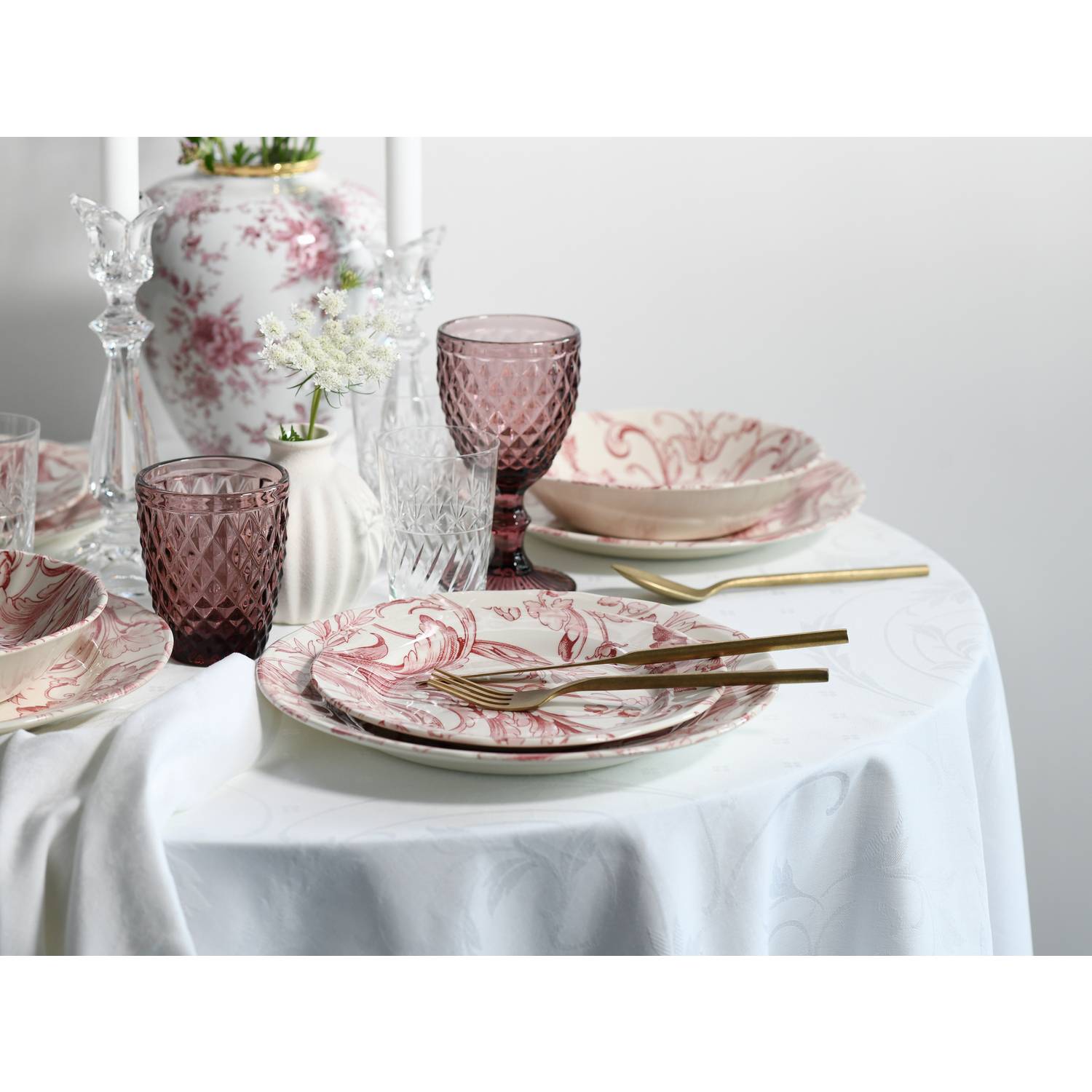 CreaTable 17383 Tafelservice Venecia für 6 Personen, Steingut, mehrfarbig (1 Set, 18-teilig)