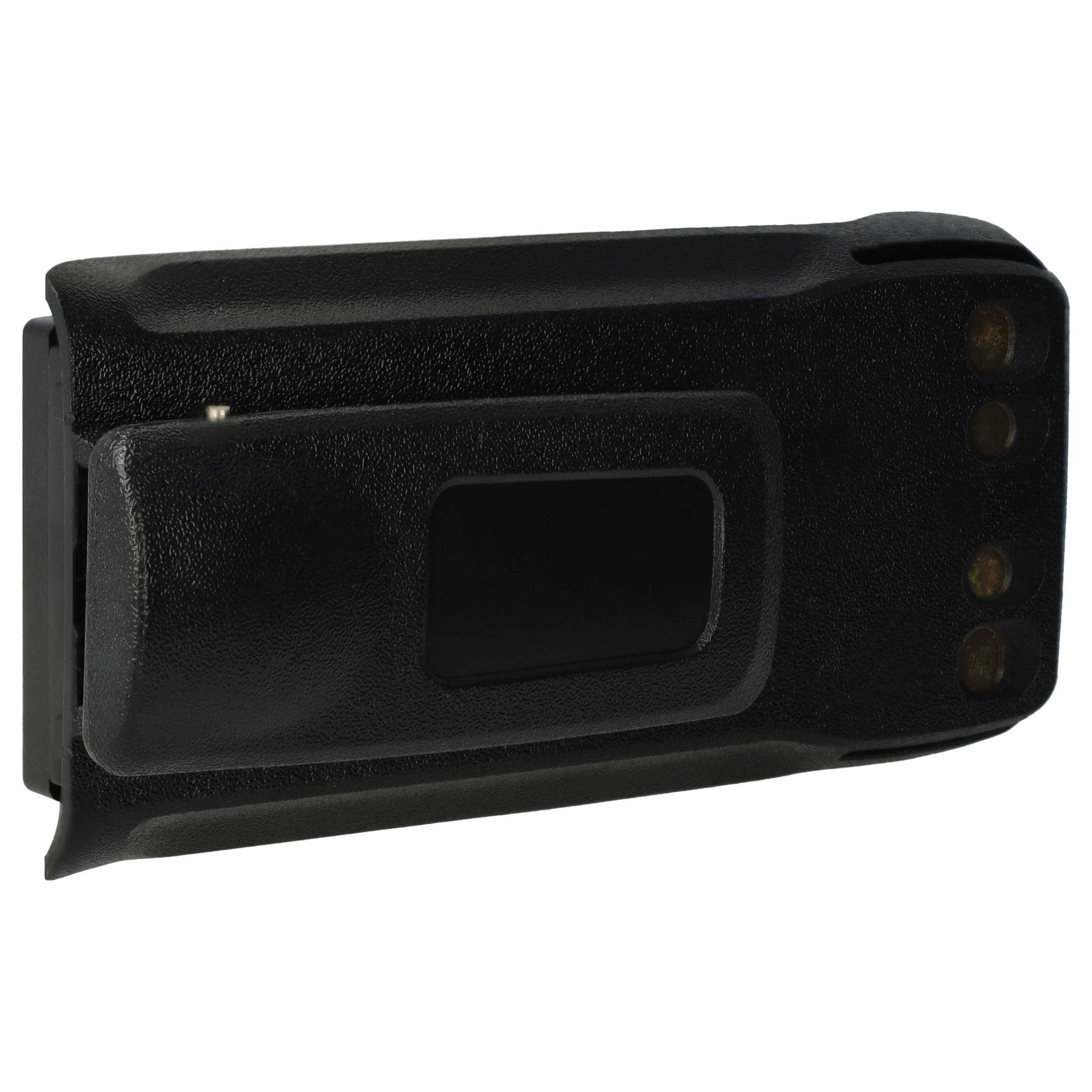 vhbw 1x Akku Ersatz für Motorola PMNN4807A, PMNN4808, PMNN4808A für Funkgerät, Walkie Talkie (2250 mAh, 7,4 V, Li-Ion) + Gürtelclip