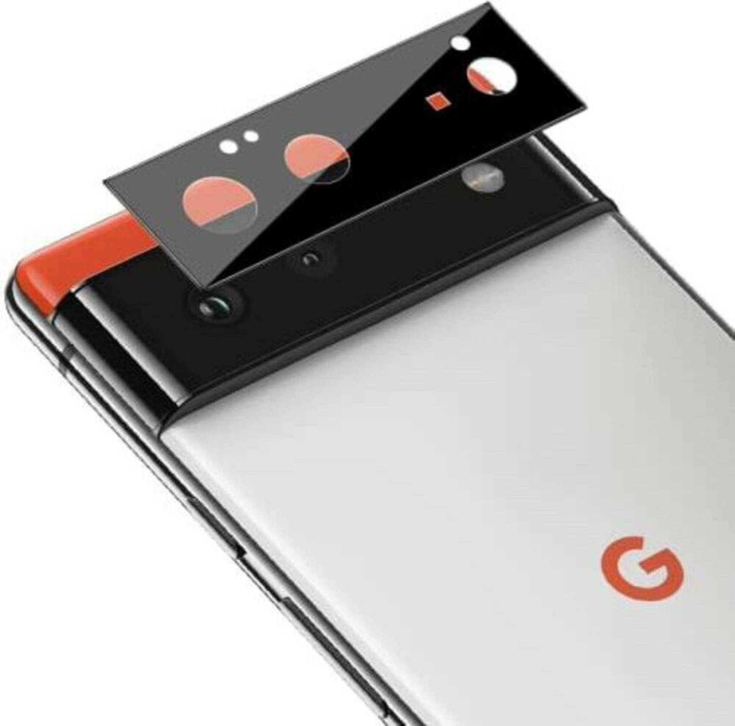 6x Kamera 9H Panzerhartglas für Google Pixel 6 3D KLAR Schwarzes ECHTES TEMPERED Panzerglas Kameraglas Kamerhartglas Kameraschutzglas Schutzglas