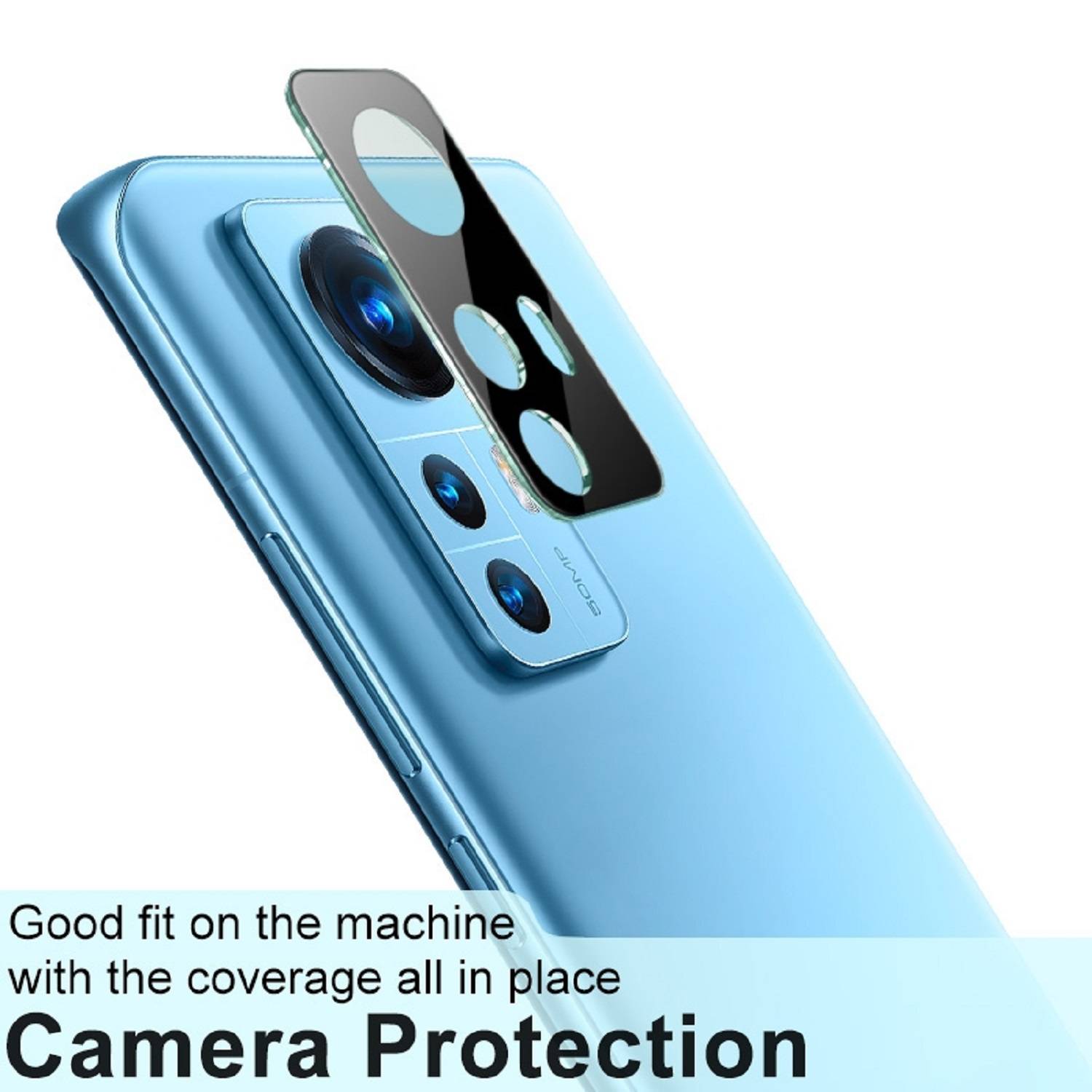 Kopie von 1x Kamera 9H Panzerhartglas für Xiaomi 12 3D KLAR Schwarzes ECHTES TEMPERED Panzerglas Kameraglas Kamerhartglas Kameraschutzglas