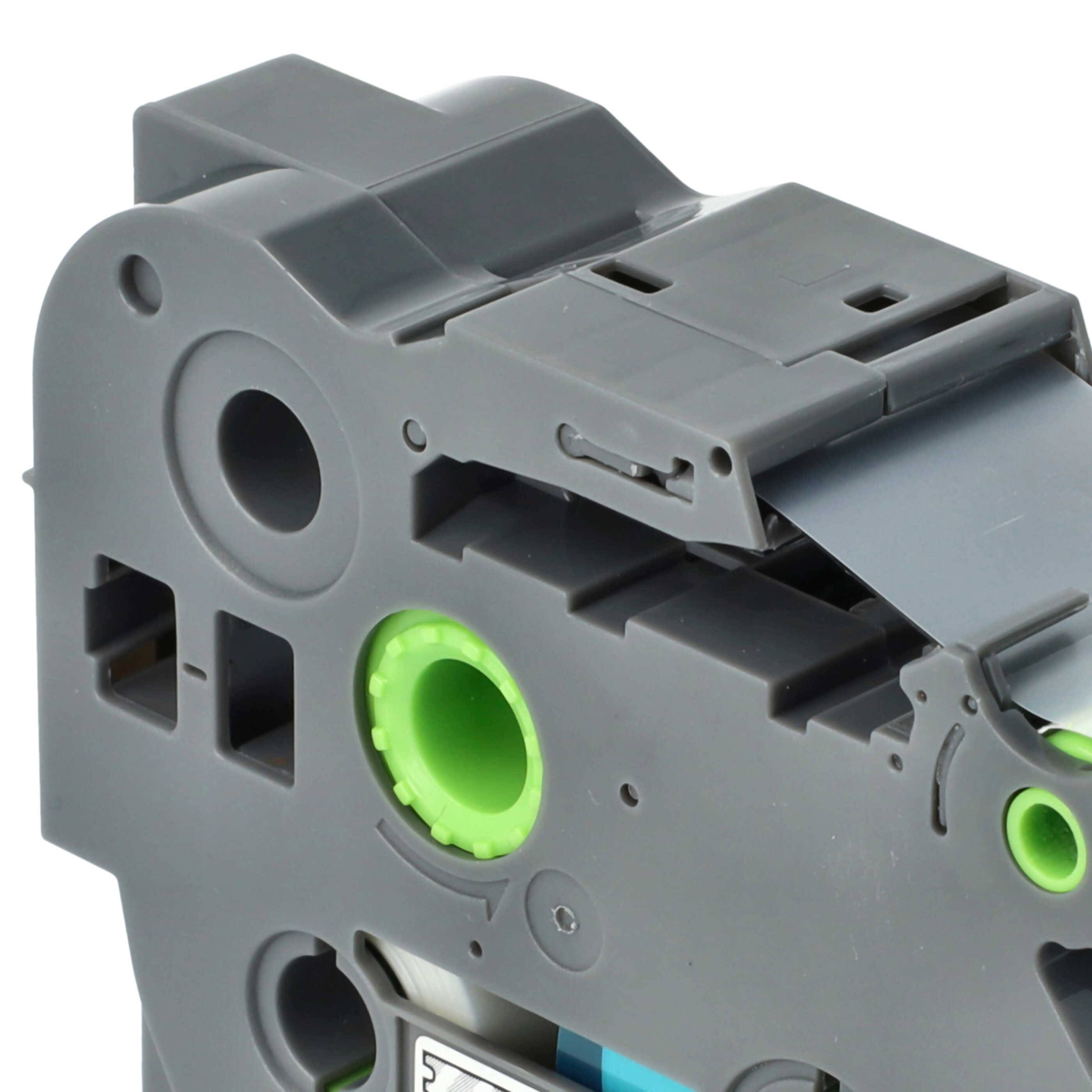 vhbw Schriftband-Kassette kompatibel mit Brother PT RL 700 S Etiketten-Drucker 8m x 24mm Schwarz auf Matt-Transparent