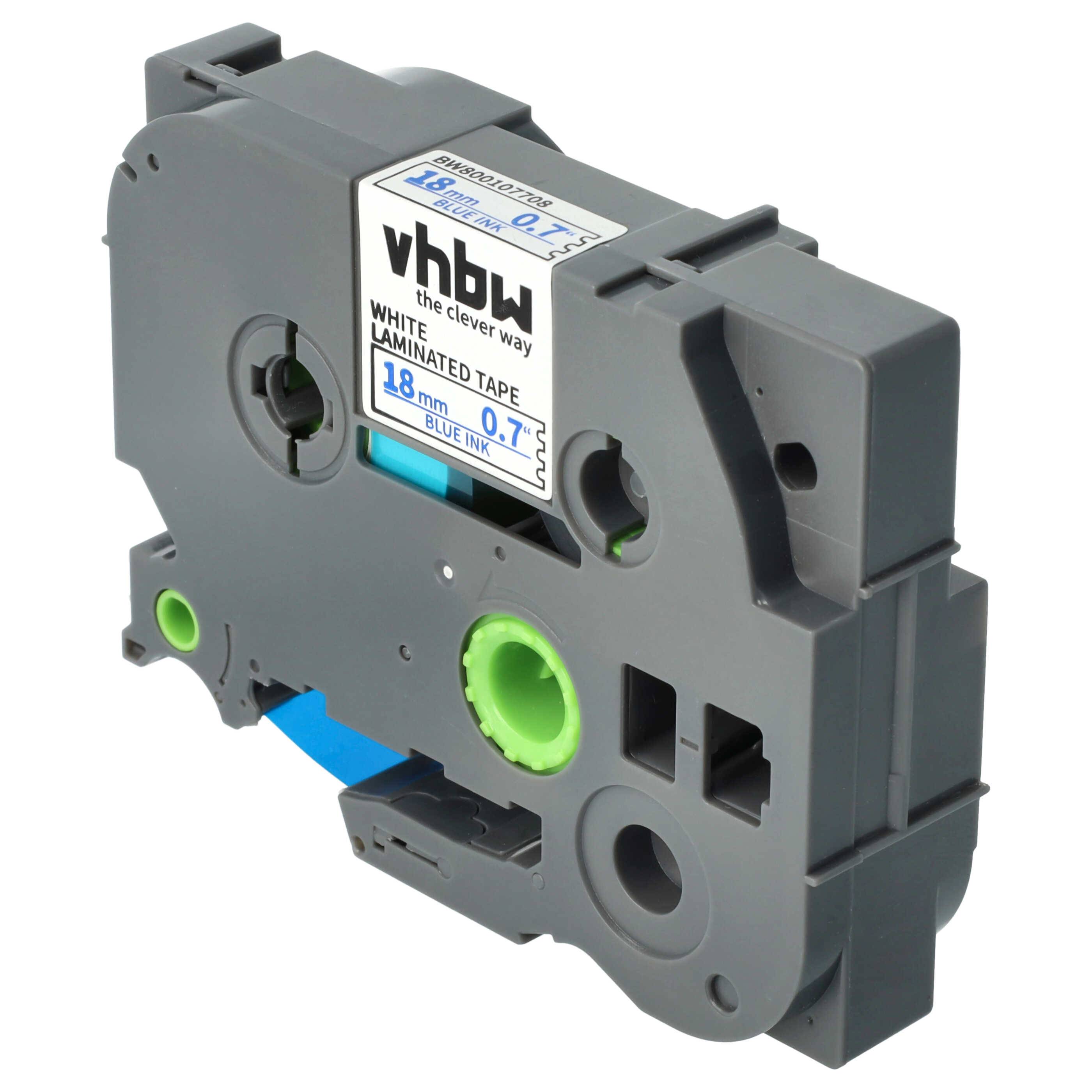 vhbw Schriftband-Kassette Ersatz für Brother TZE-243, TZ-243 für Etiketten-Drucker 8m x 18mm Blau auf Weiß