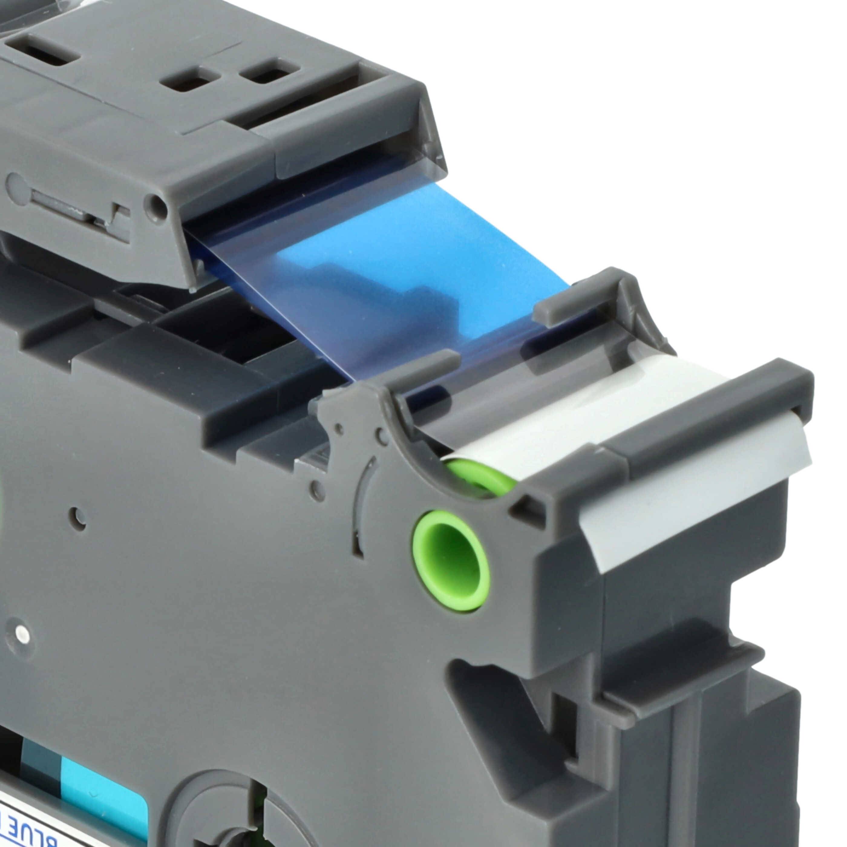 vhbw Schriftband-Kassette Ersatz für Brother TZE-243, TZ-243 für Etiketten-Drucker 8m x 18mm Blau auf Weiß