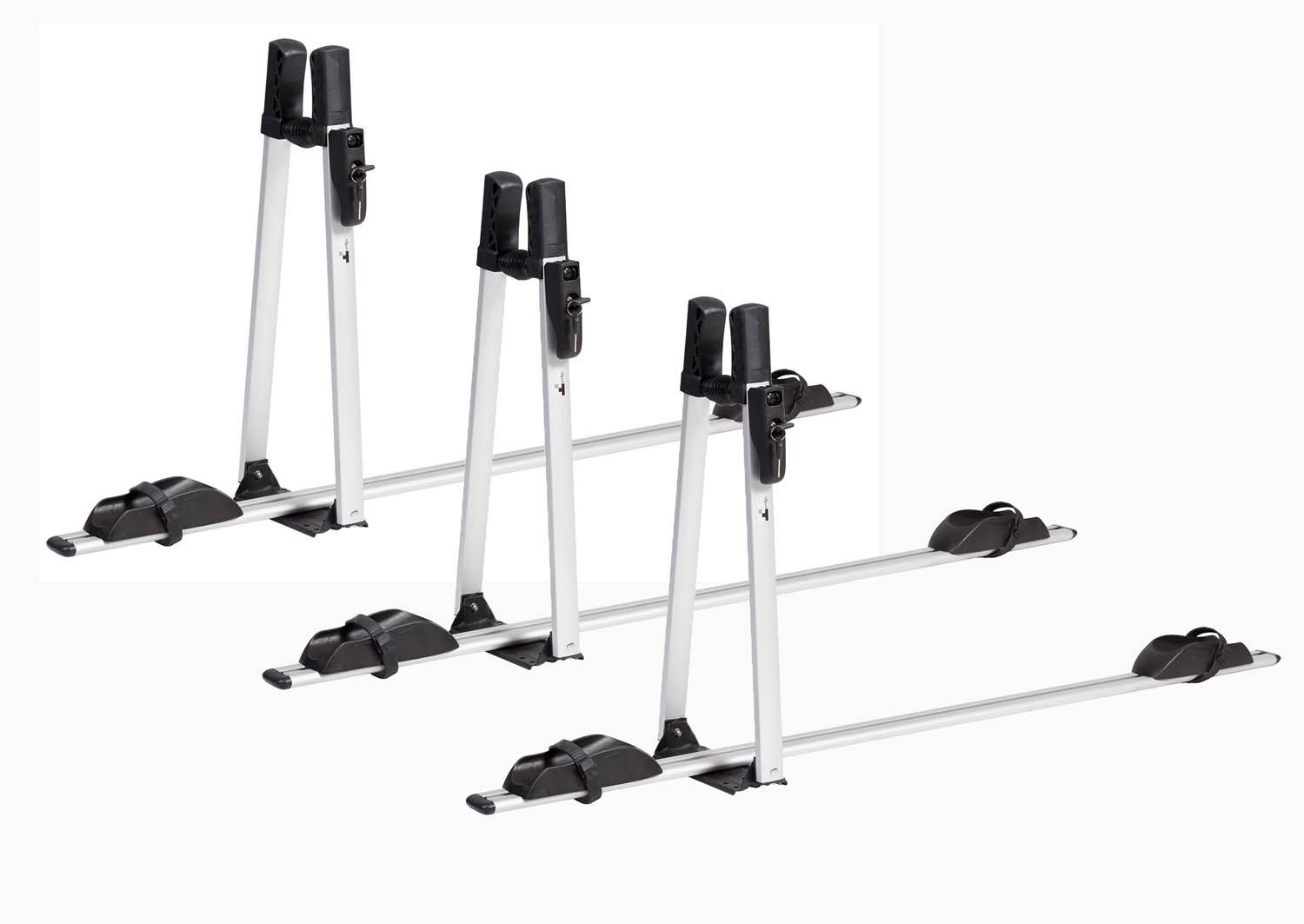 3x VDP Fahrradträger ALU Premium + Dachträger VDP Delta kompatibel mit für Lancia Thema (4 Türer) 2011-2014