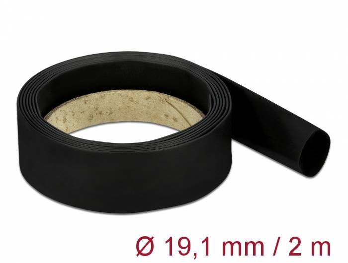 DeLOCK - Schrumpfschlauch - 2 m - Schwarz
