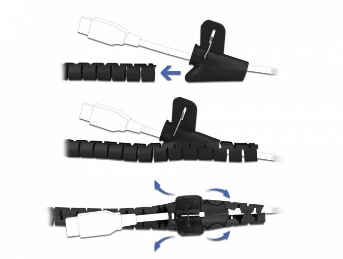 Delock Spiral Hose with Pull-in Tool - Kabelschutz