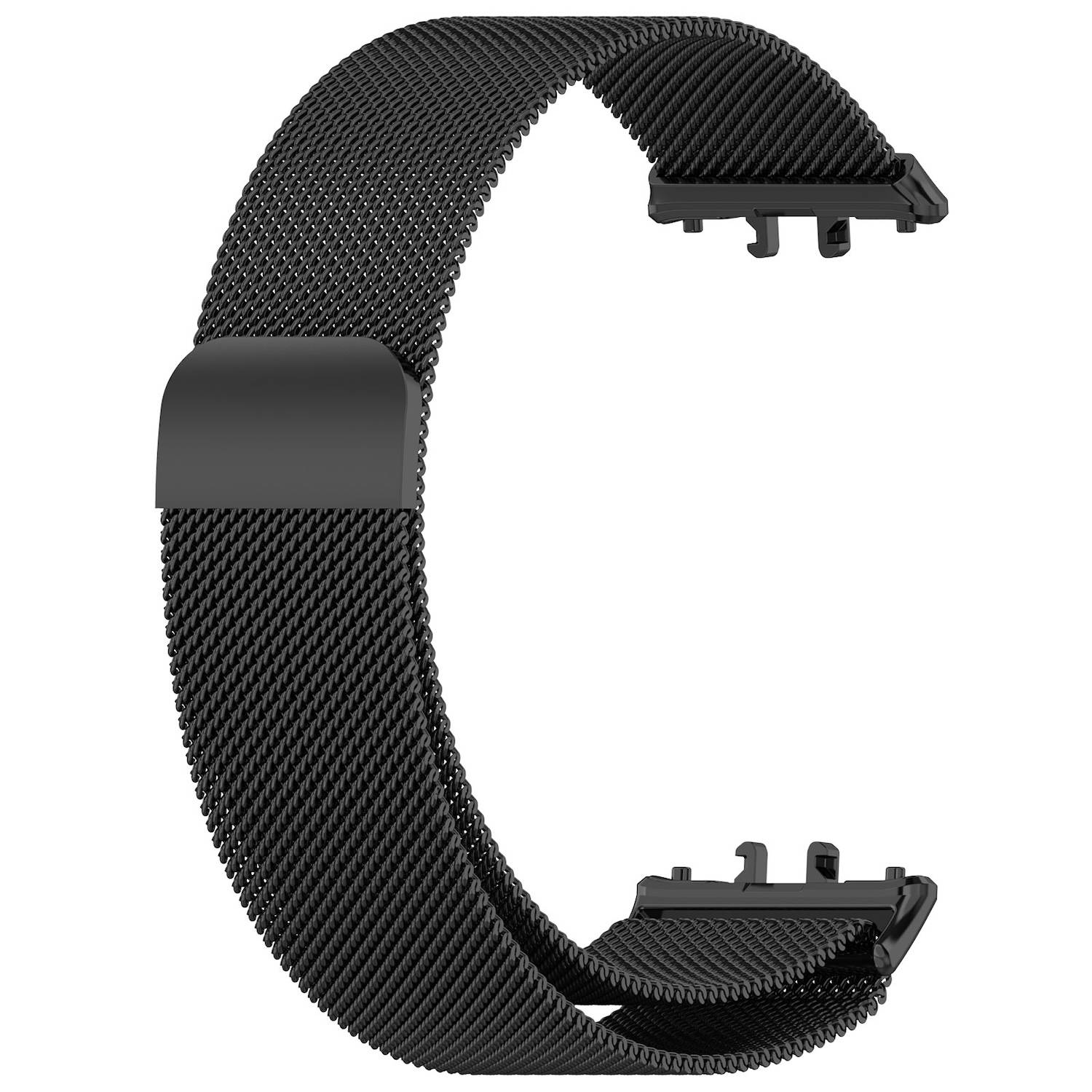 Für Samsung Galaxy Fit 3 Metall Stahl Mesh Armband mit Magnetverschluss Schwarz