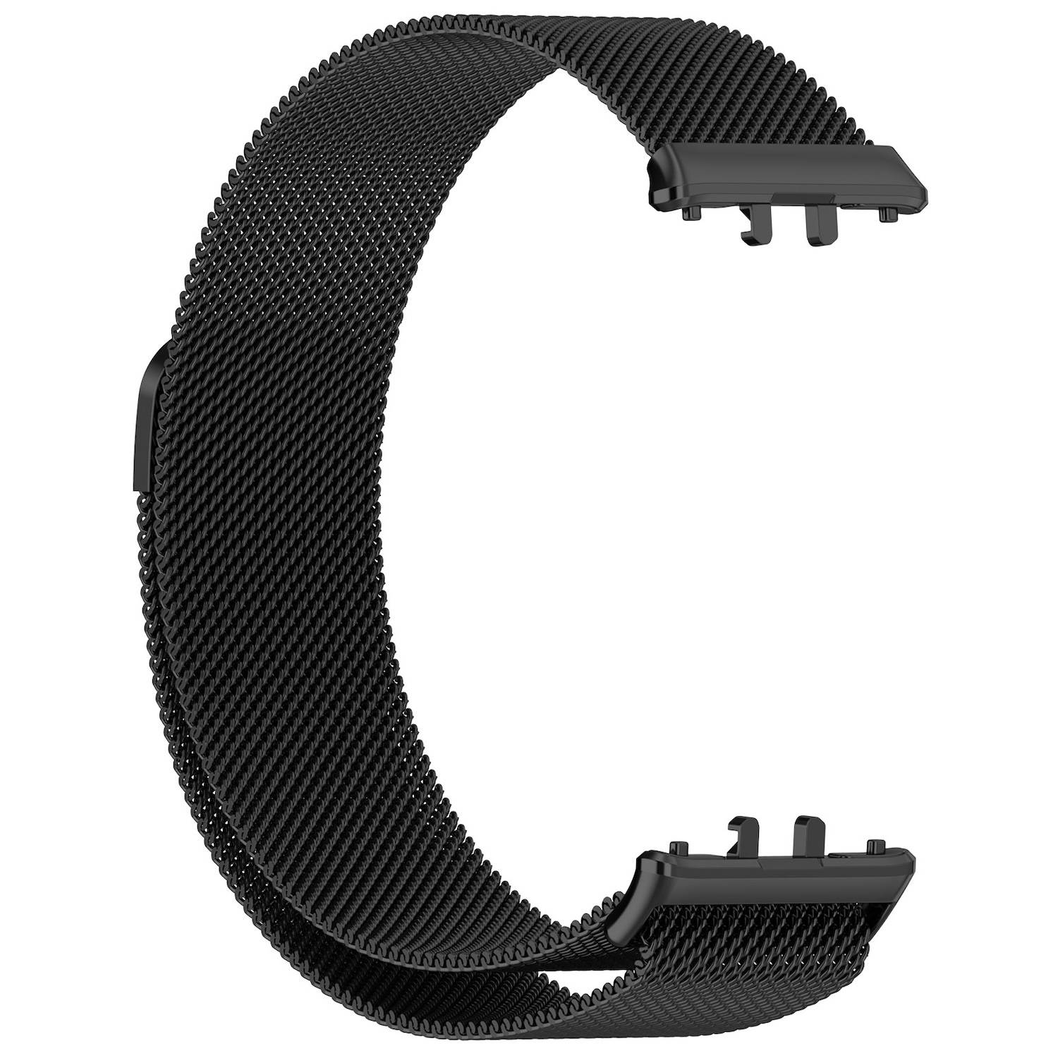 Für Samsung Galaxy Fit 3 Metall Stahl Mesh Armband mit Magnetverschluss Schwarz