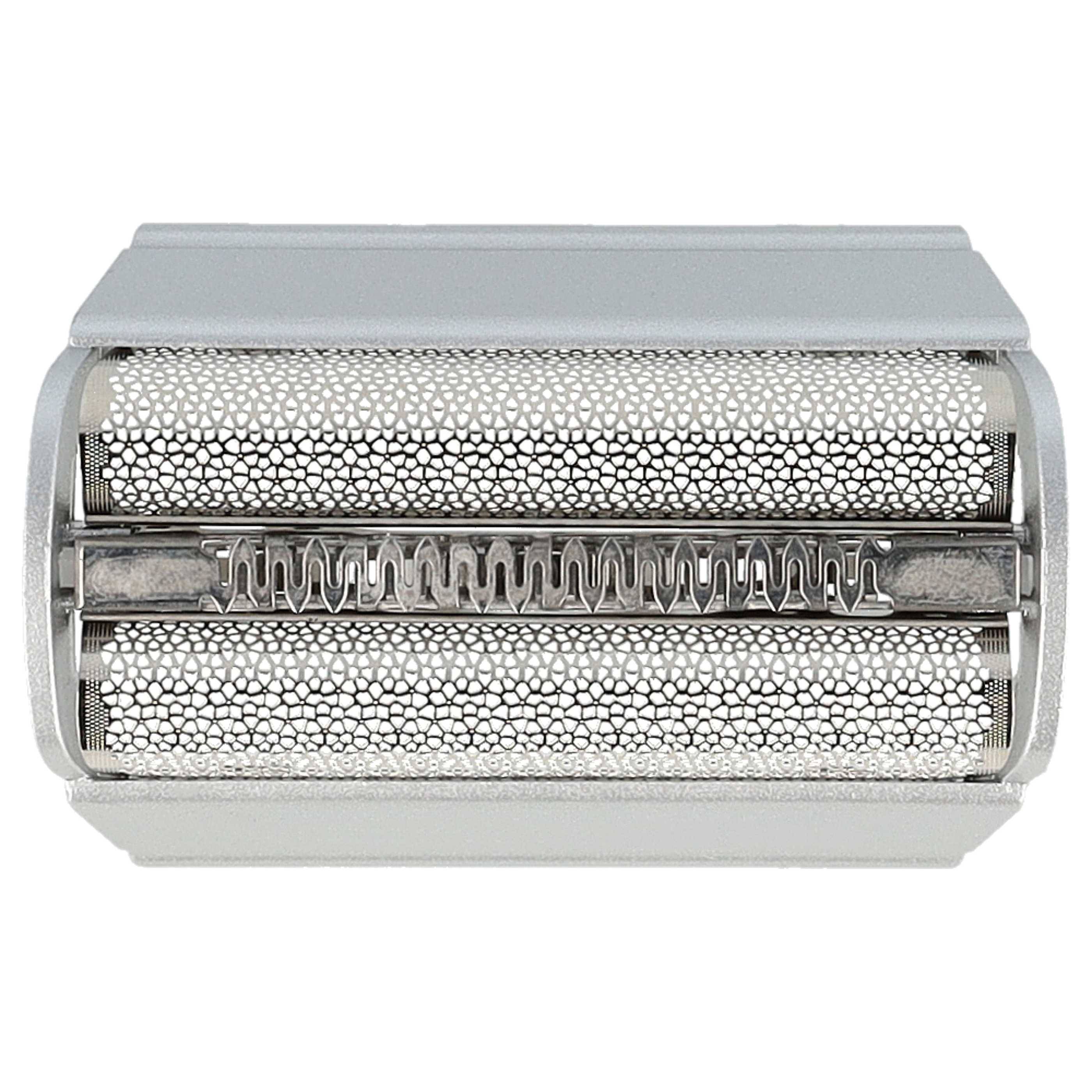 vhbw 2x Doppelscherfolie kompatibel mit Braun Flex Integral 5315, 5412, 5414, 5316, 5410, 5416, 5415 Elektrorasierer + Rahmen, silber