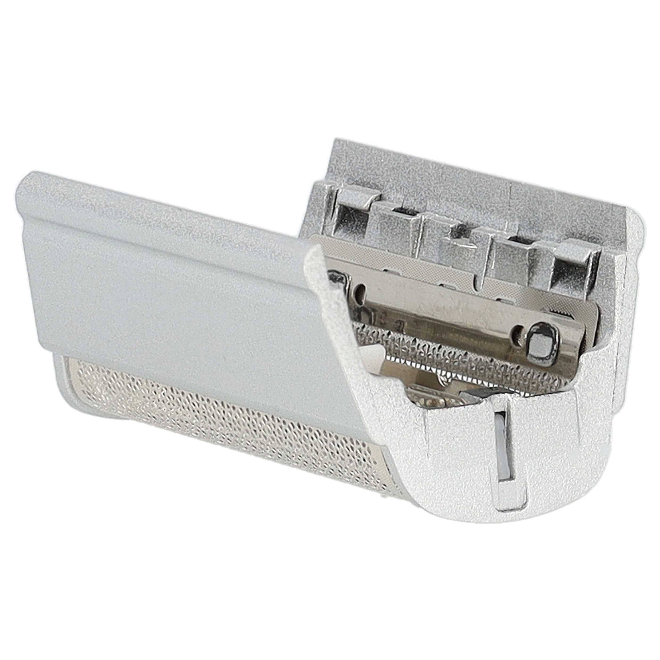 vhbw 2x Doppelscherfolie kompatibel mit Braun Flex Integral 5315, 5412, 5414, 5316, 5410, 5416, 5415 Elektrorasierer + Rahmen, silber