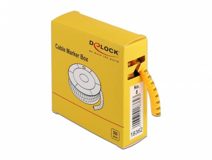 DeLOCK Cable Marker Box, No. 8 - Leitungs- / Kabel-Marker (vorgedruckt)