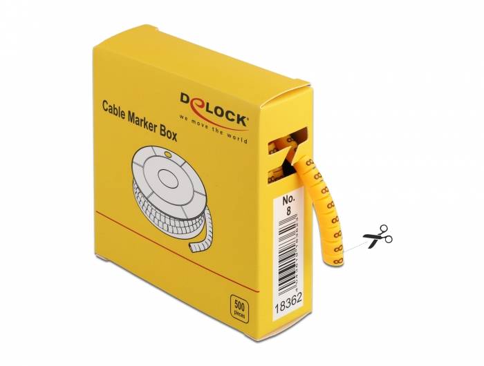 DeLOCK Cable Marker Box, No. 8 - Leitungs- / Kabel-Marker (vorgedruckt)