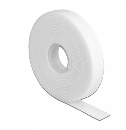 DeLOCK Velcro - Kabelbinderrolle - 3 m - weiß