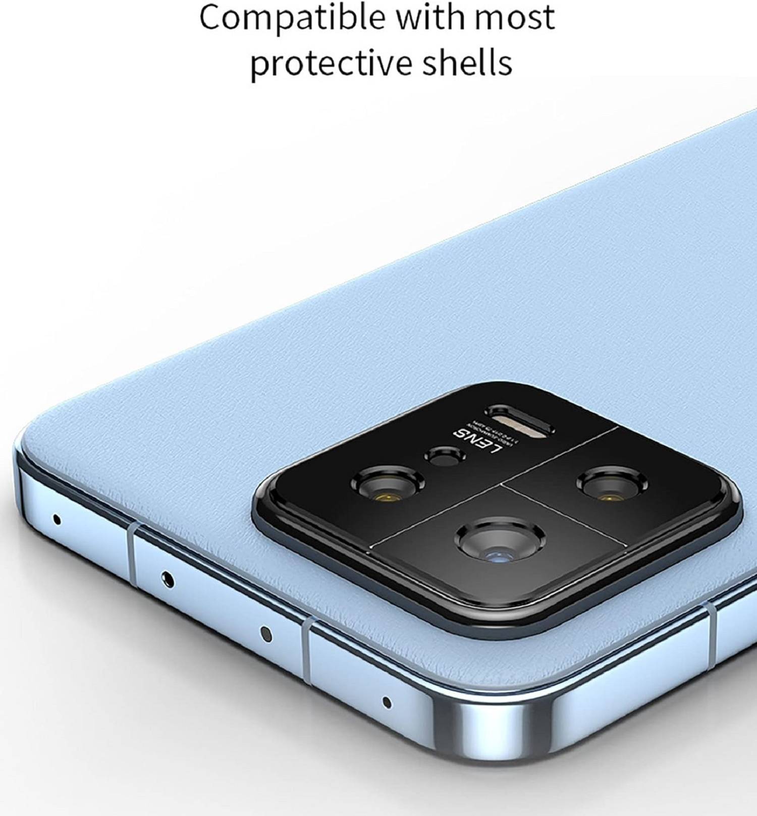 6x Kamera 9H Panzerhartglas für Xiaomi 13 3D KLAR Schwarzes ECHTES TEMPERED Panzerglas Kameraglas Kamerhartglas Kameraschutzglas Schutzglas
