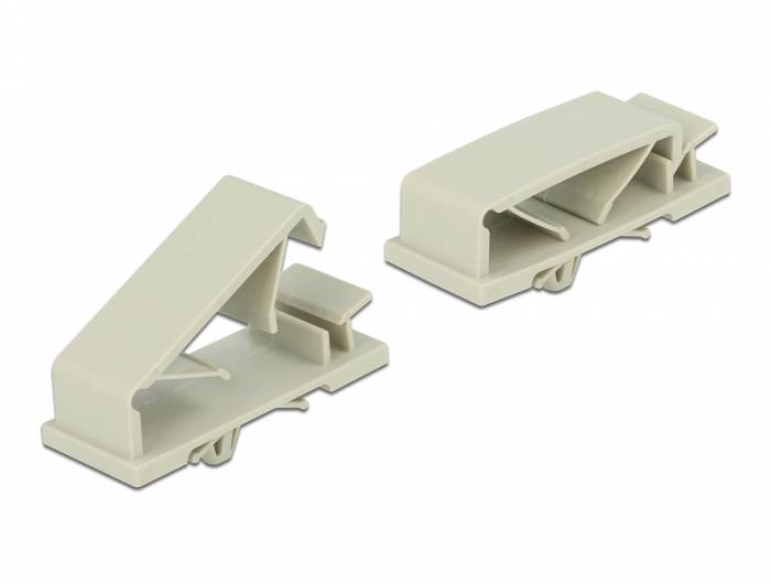 DeLOCK - Kabelhalter - Grau (Packung mit 10)