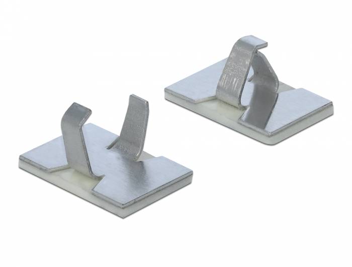 DeLOCK - Kabelklammer - Silber (Packung mit 10)