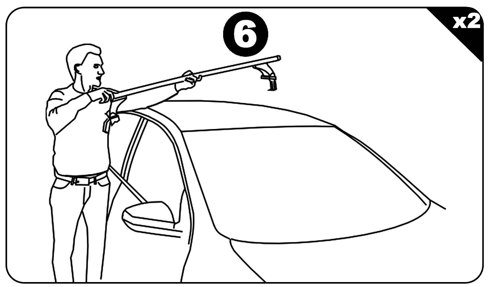 Dachbox VDPMAA320 320Ltr abschließbar schwarz matt + Stahl Dachträger Aurilis VDP kompatibel mit für Renault Twingo III (5Türer) ab 2014