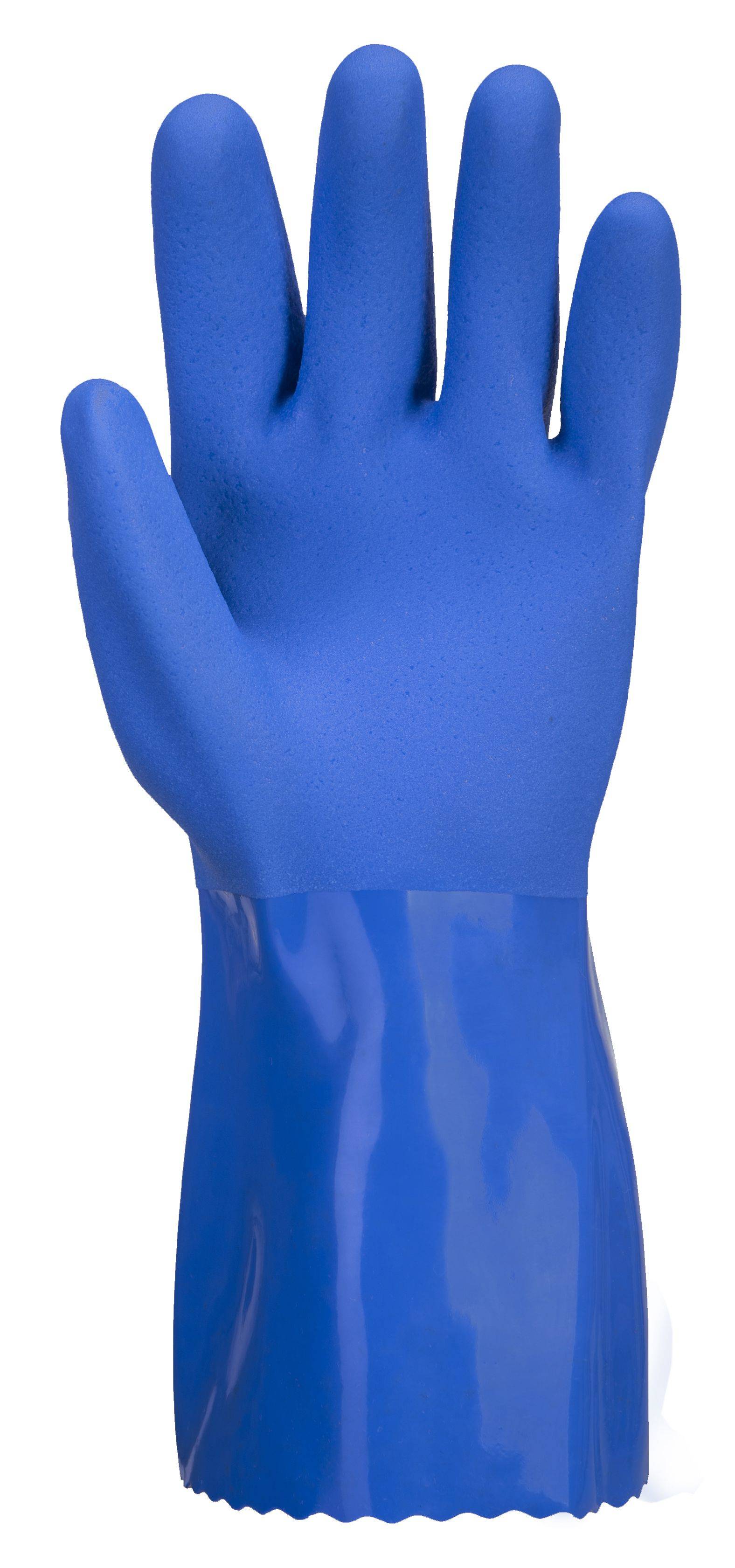 Portwest PVC Chemikalien Schutzhandschuh Farbe: Blau, Gr.: 11 (2XL)