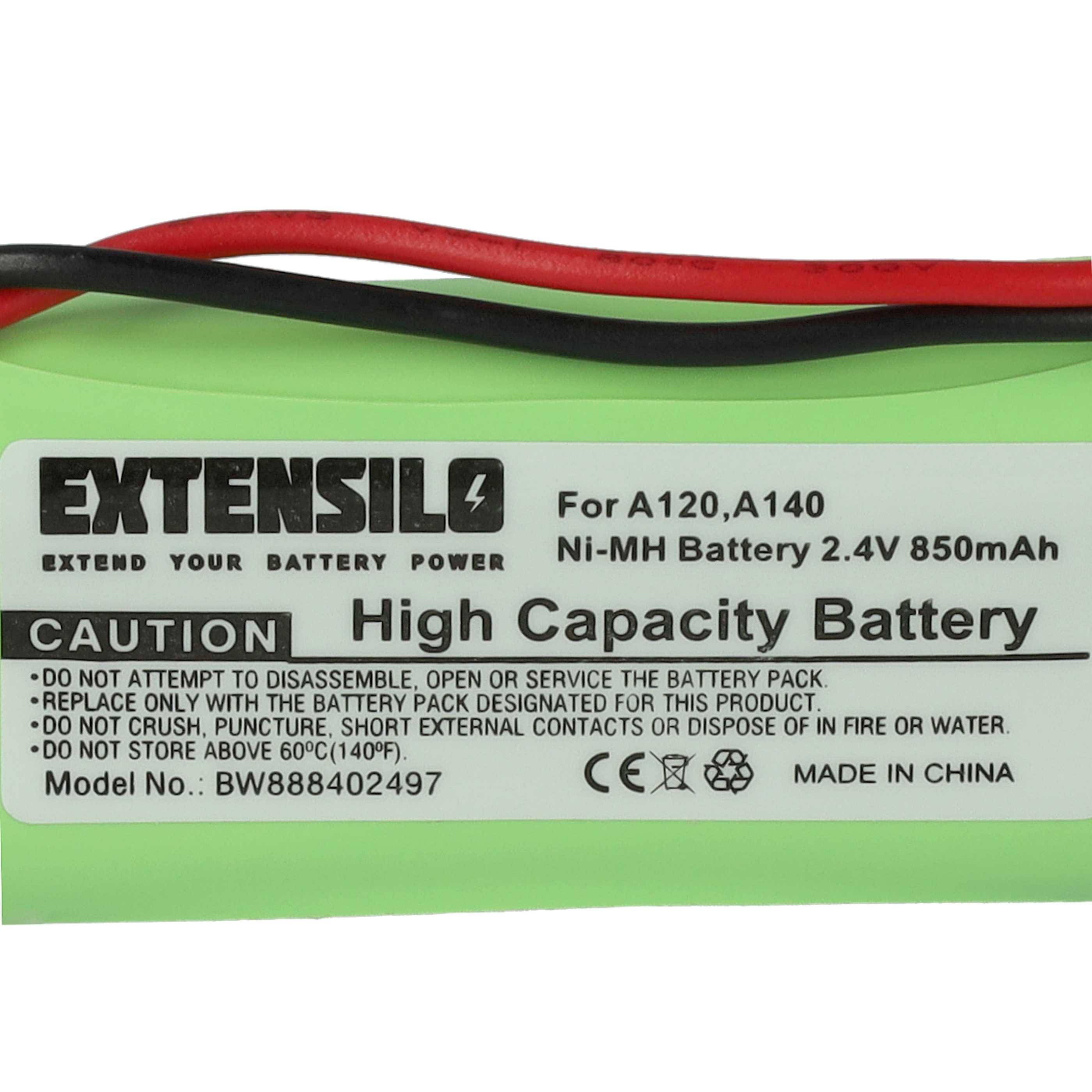 EXTENSILO 5x Akku kompatibel mit Siemens Gigaset AL110a, A260 TRIO, A265, A345, AL110 schnurlos Festnetz Telefon (850 mAh, 2,4 V, NiMH)