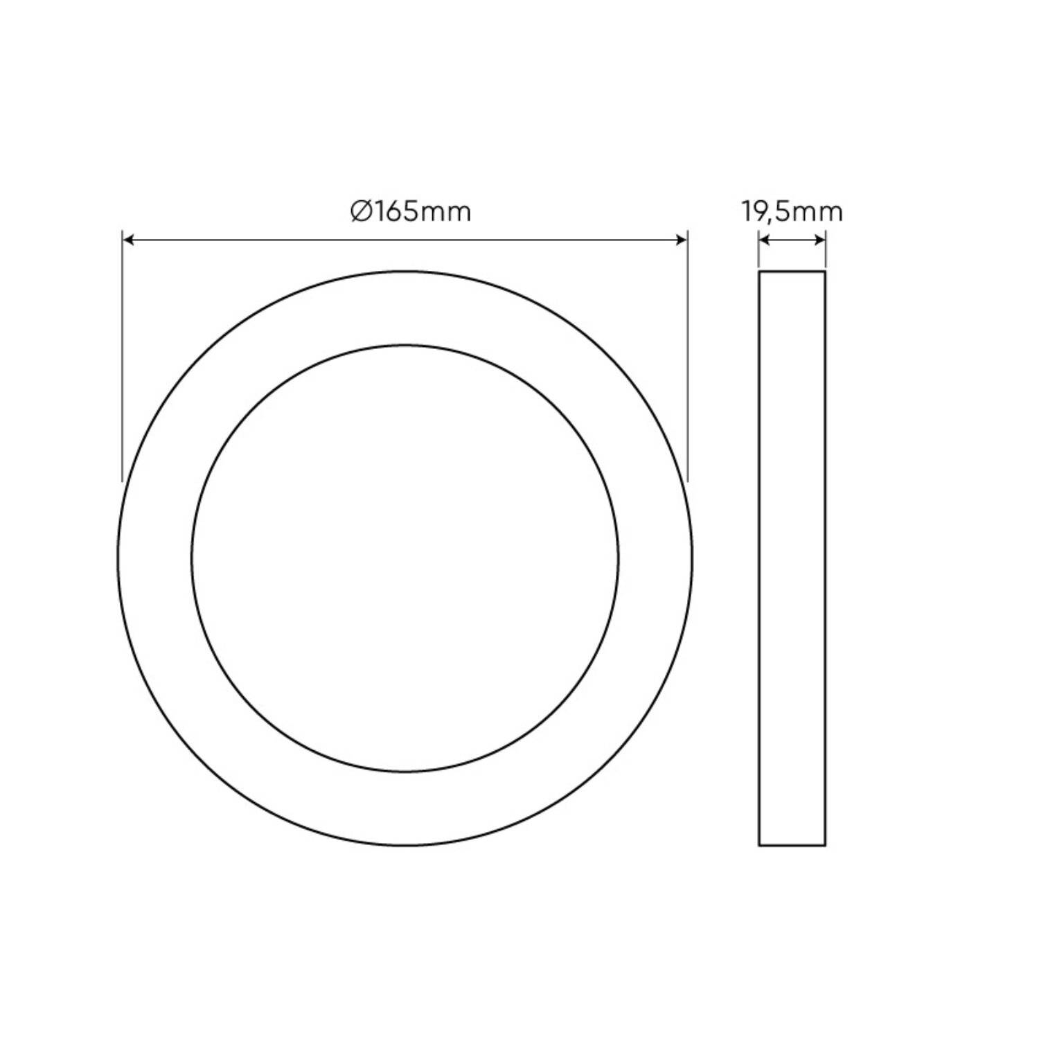 Ein-Aufbaustrahler 12W | Runde, Flimmerfrei, 1080lm | CCT Deckenleuchte einstellbare Farben 3000-5000 K