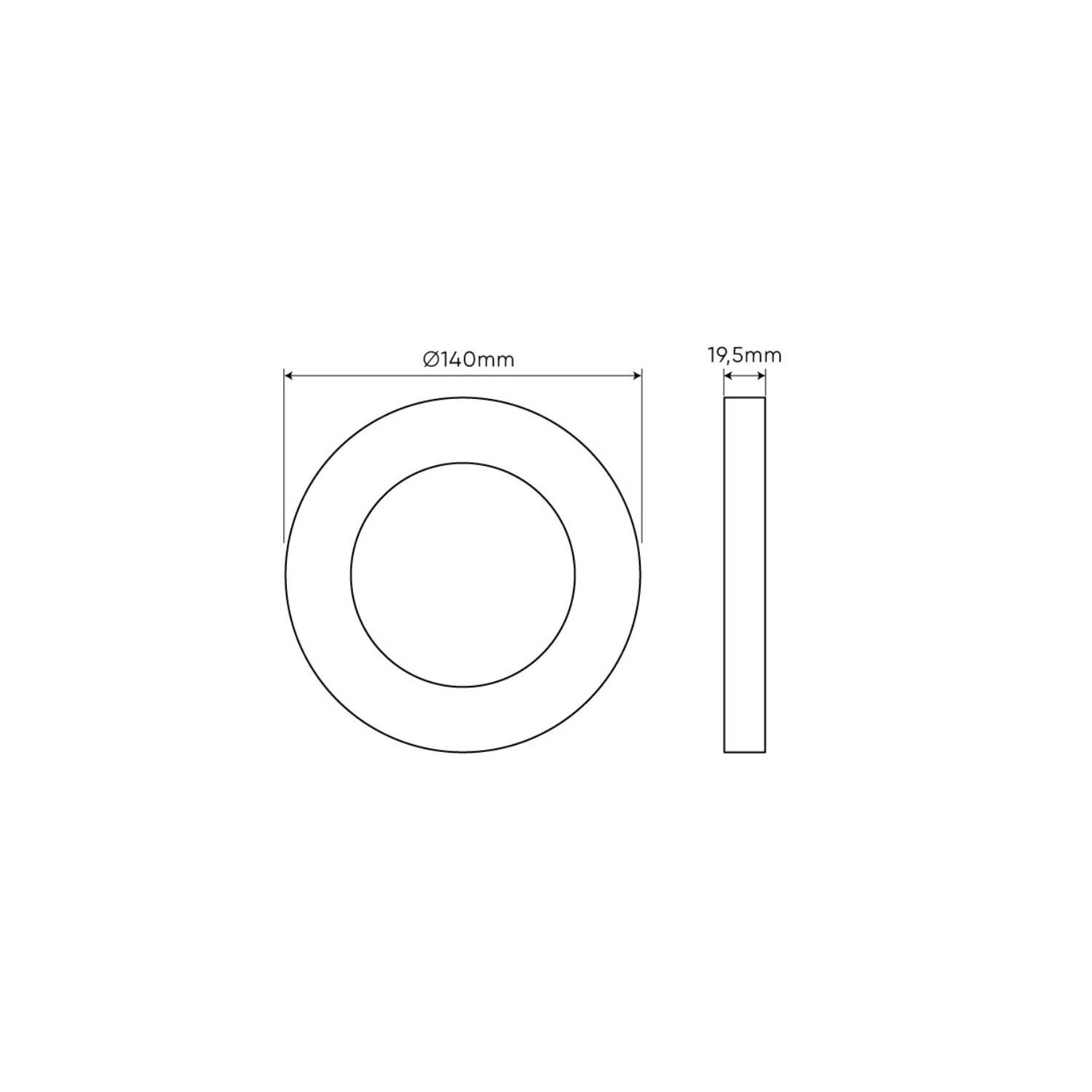 Ein-Aufbaustrahler 6W | Runde, Flimmerfrei, 540lm | CCT Deckenleuchte einstellbare Farben 3000-5000 K |3er Set