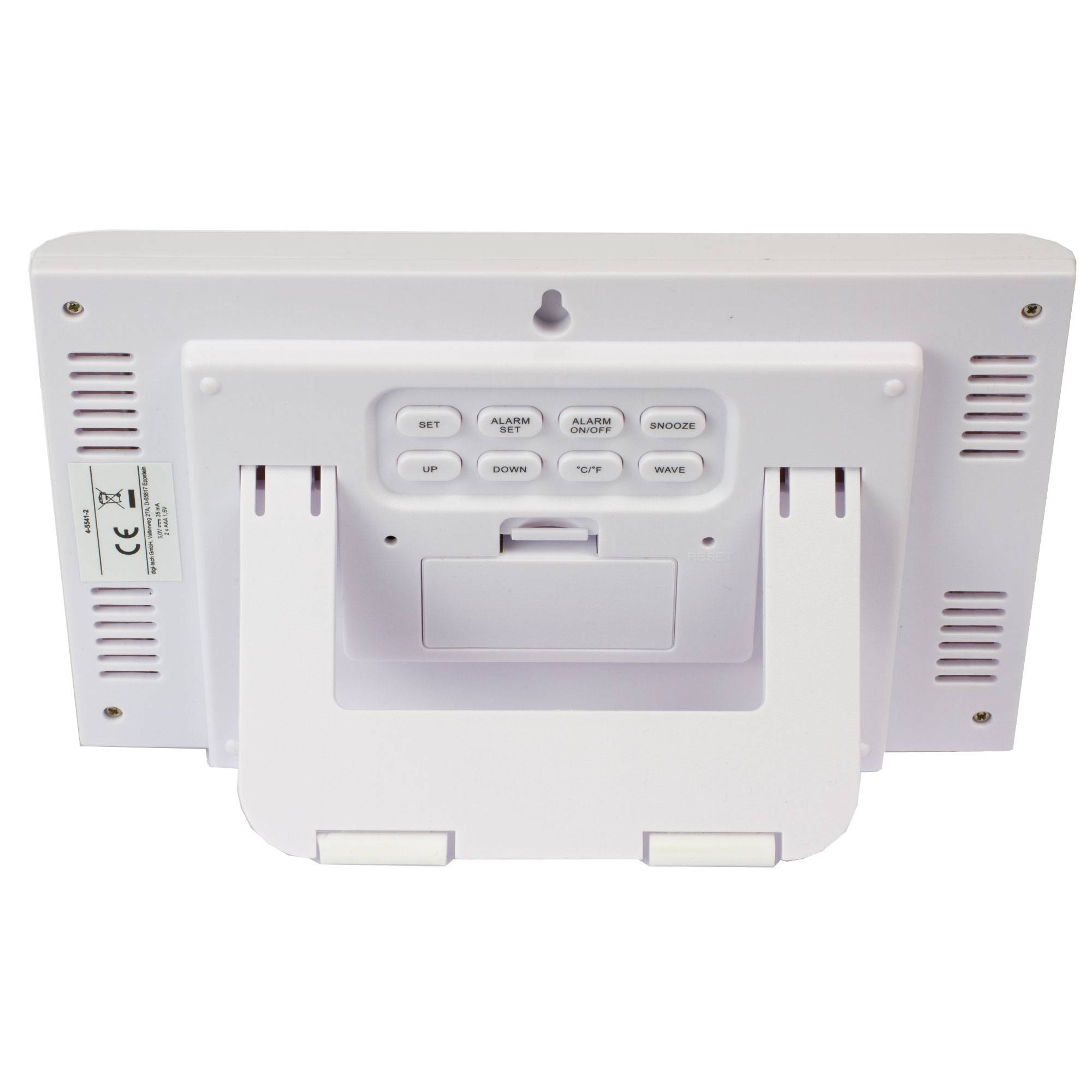 Digitale LCD Tischfunkuhr mit Datumsanzeige + Temperaturanzeige Geräuschlos Digitale LCD Funkuhr mit Datumsanzeige Temperaturanzeige