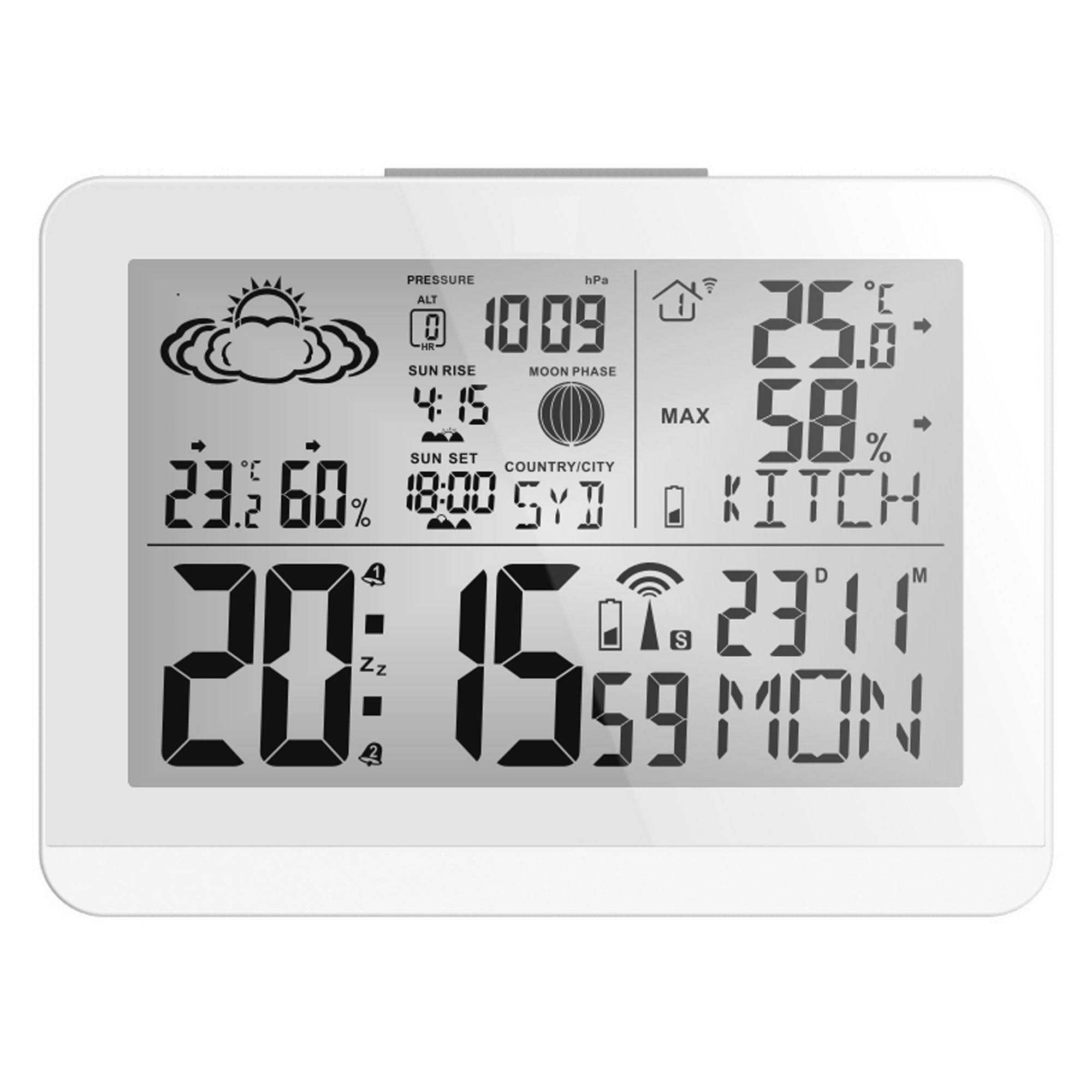 Design Funk-Wetterstation mit Außensensor - 4-LD6303-2