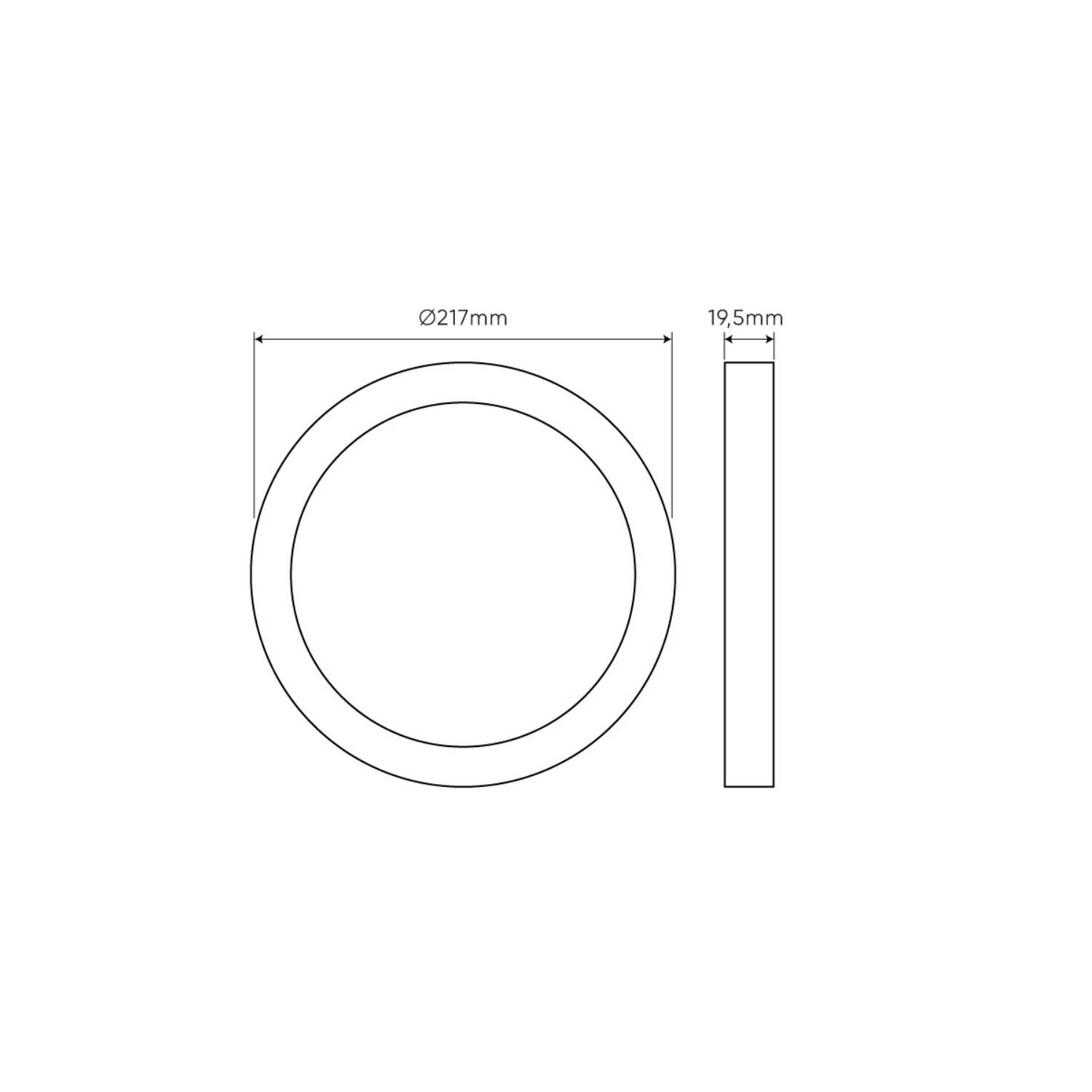 Ein-Aufbaustrahler 18W | Runde, Flimmerfrei, 1800lm | CCT Deckenleuchte einstellbare Farben 3000-5000 K |3er Set