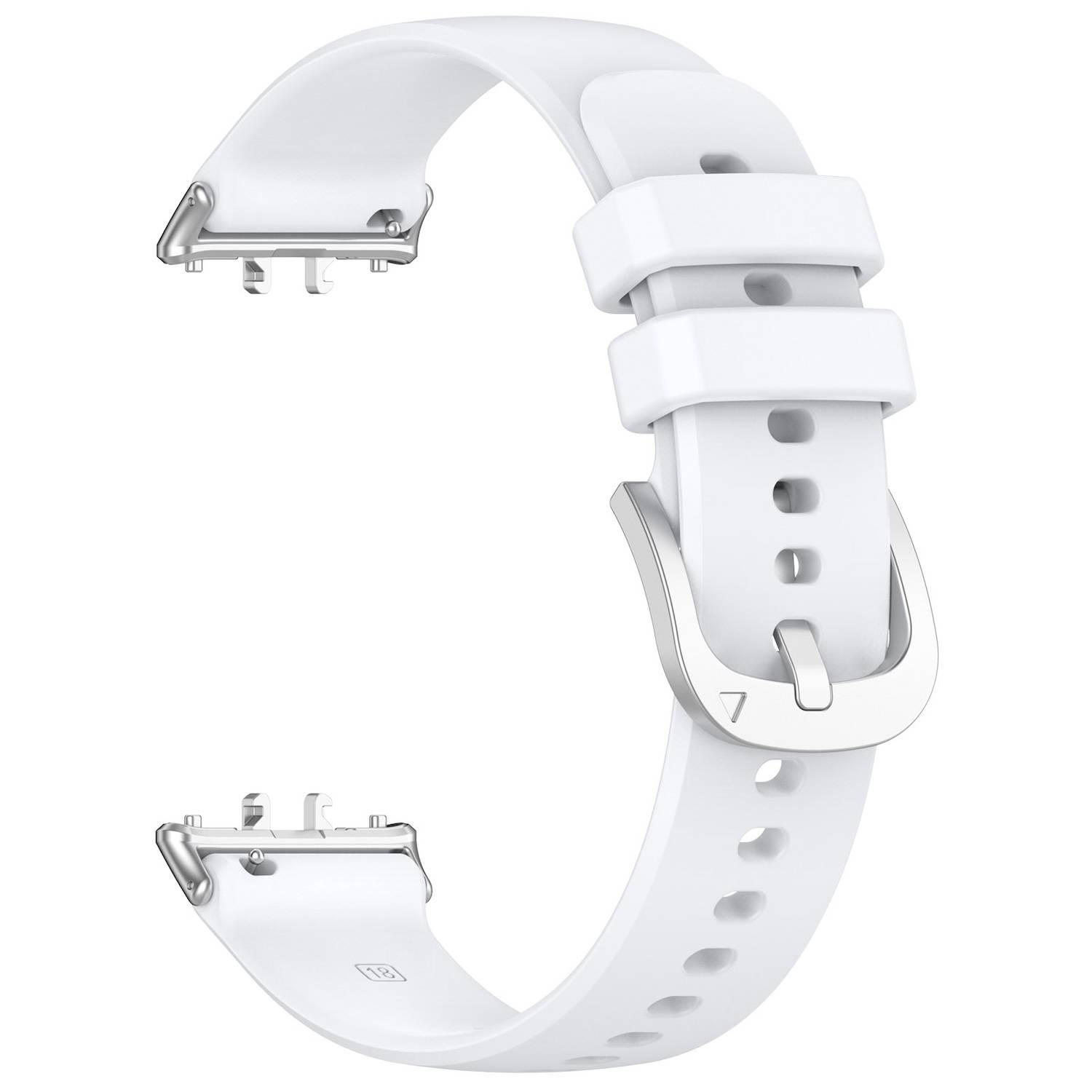 Für Samsung Galaxy Fit 3 hochwertiges Silikon Armband Metall Connector Weiß