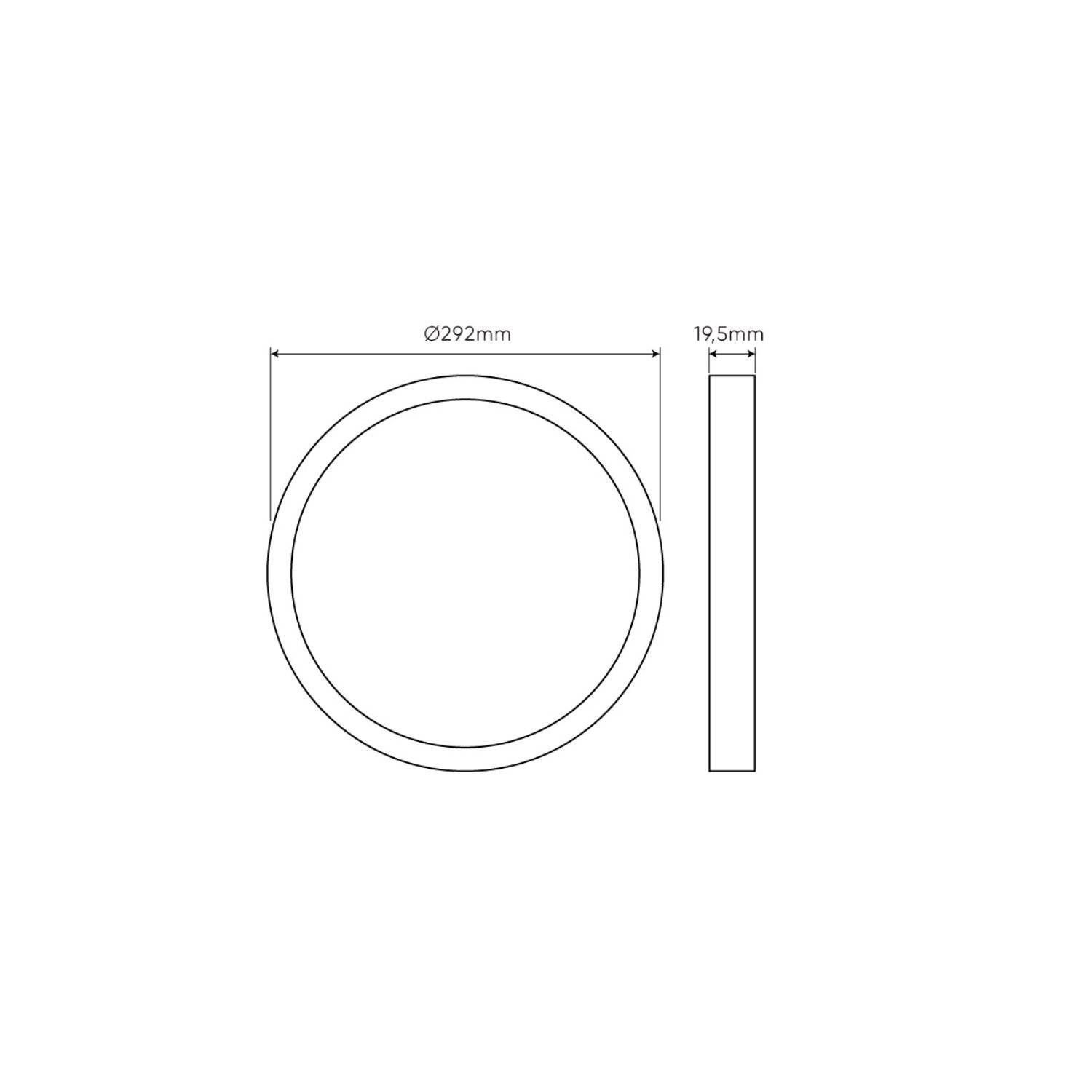 Ein-Aufbaustrahler 24W | Runde, Flimmerfrei, 2400lm | CCT Deckenleuchte einstellbare Farben 3000-5000 K |3er Set