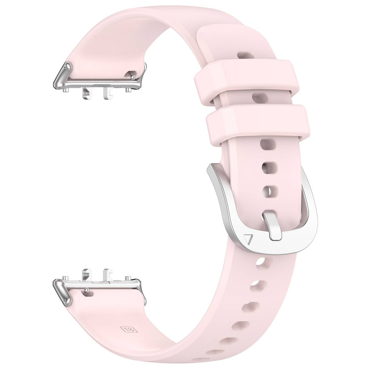 Für Samsung Galaxy Fit 3 hochwertiges Silikon Armband Metall Connector Rosa