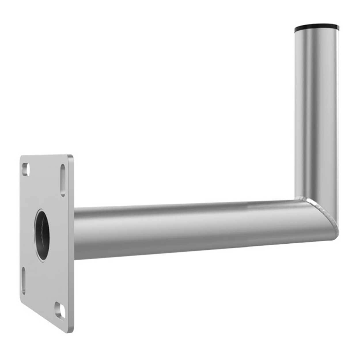 SkyRevolt 60cm Wandhalter Rohr 50mm Aluminium XXL Wandplatte ALU Winkel-Halter für SAT-Schüssel Satelliten-Antenne 600mm