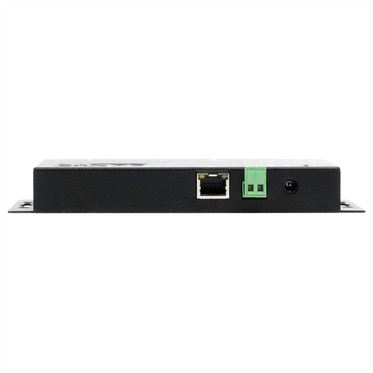 EXSYS EX-6112-2PoE Ethernet zu Seriell 2 x RS-232 mit 9 Pin Stecker