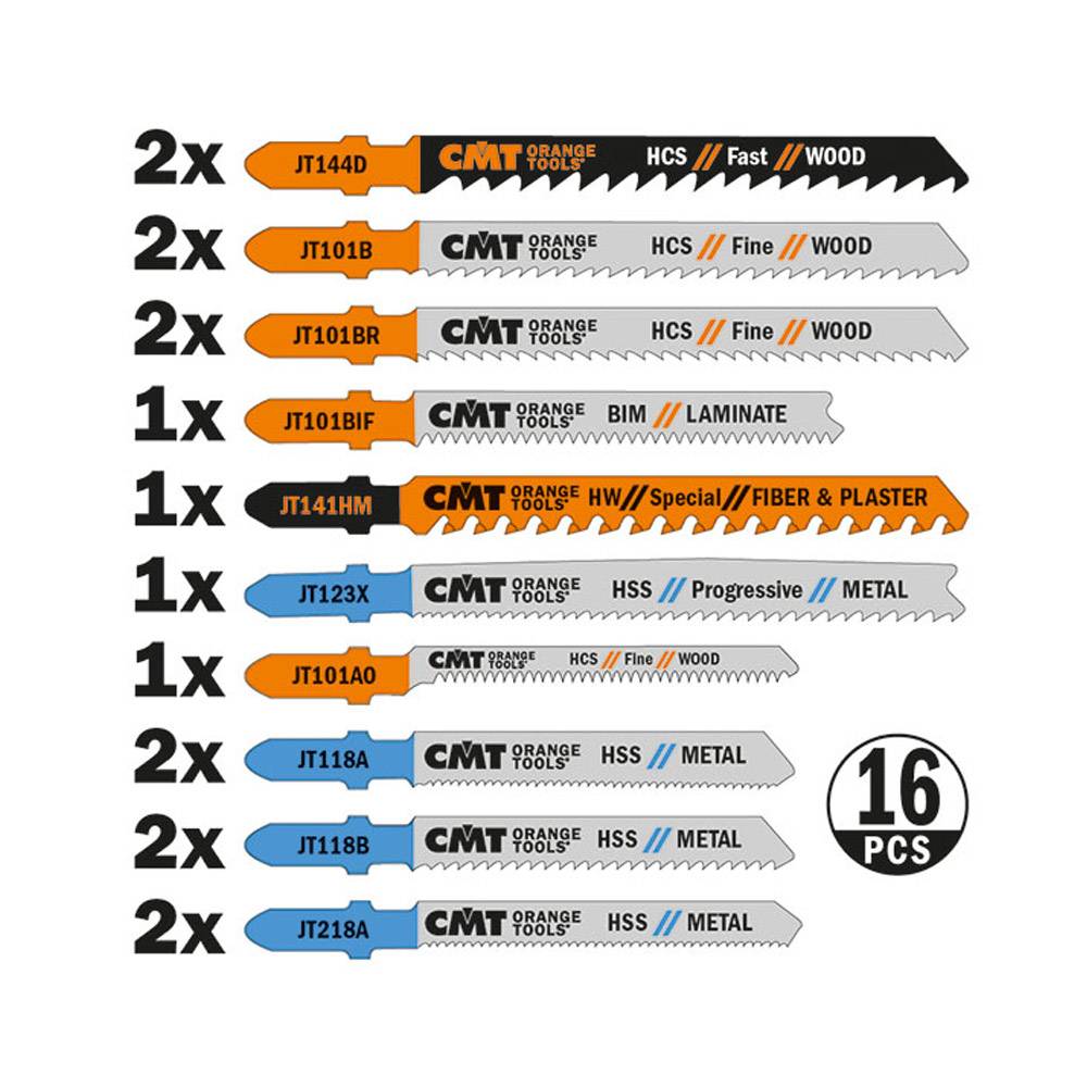 CMT Stichsägeblatt-Satz - 16-tlg.