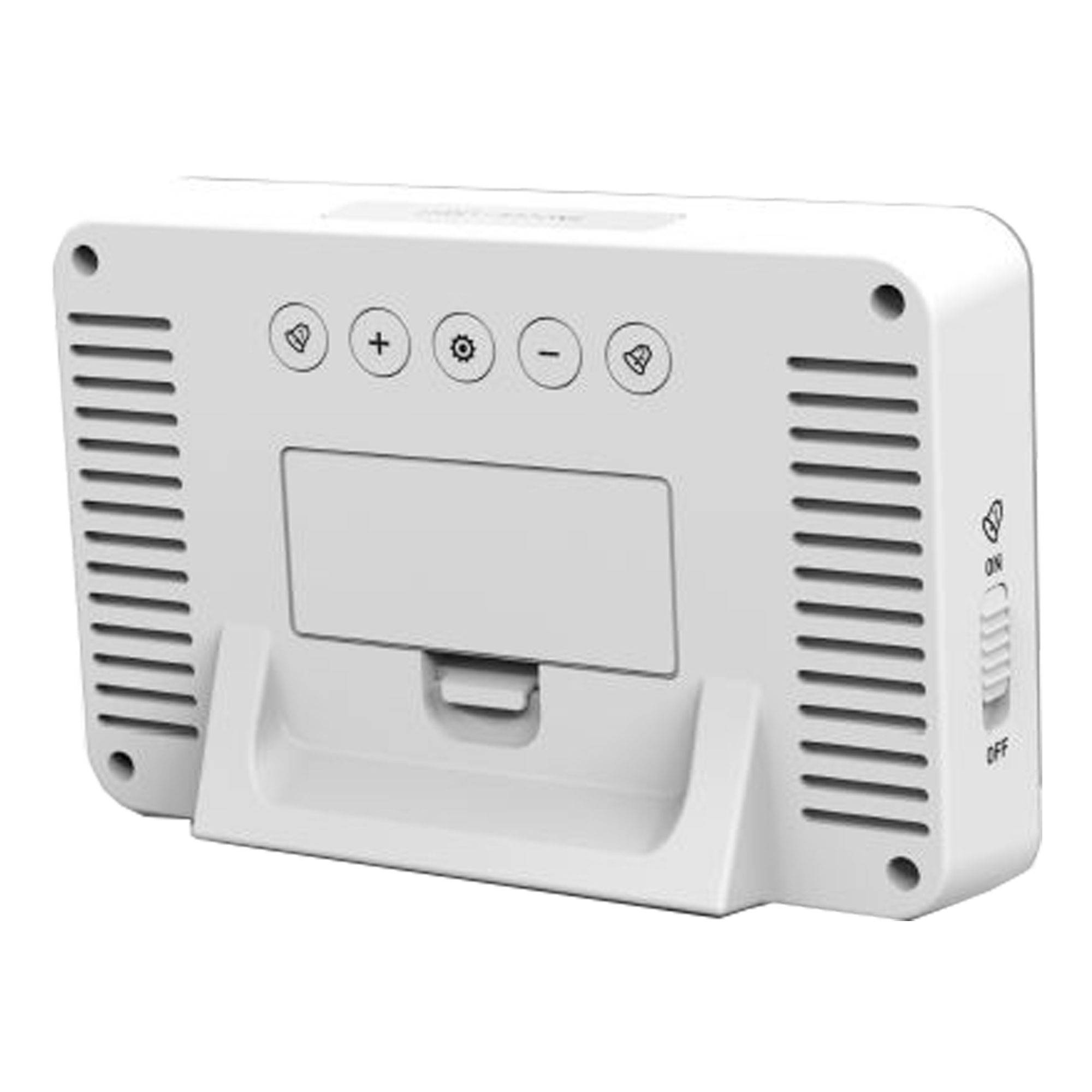 Miraval digitaler Funkwecker Datumsanzeige Designwecker Reisewecker Temperaturanzeige Großes Display 2 Alarme Snooze Hintergrundbeleuchtung Moderner