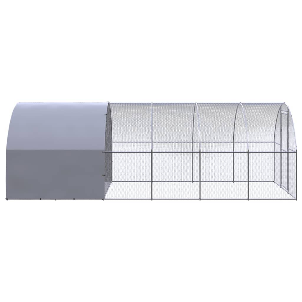 vidaXL Outdoor-Hühnerstall 3x6x2 m Verzinkter Stahl